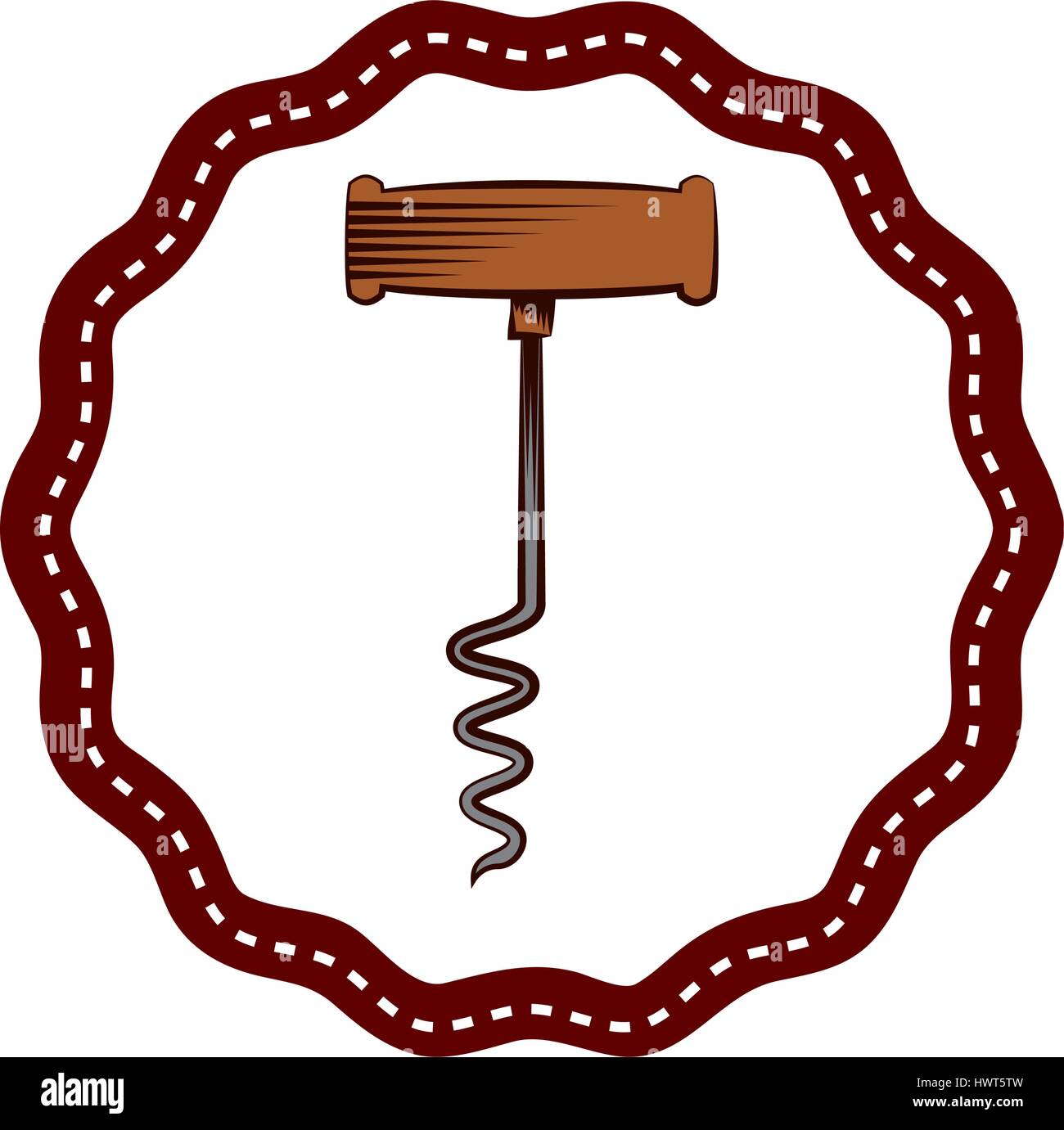 corkscrew wine isolated icon Stock Vector Image & Art - Alamy