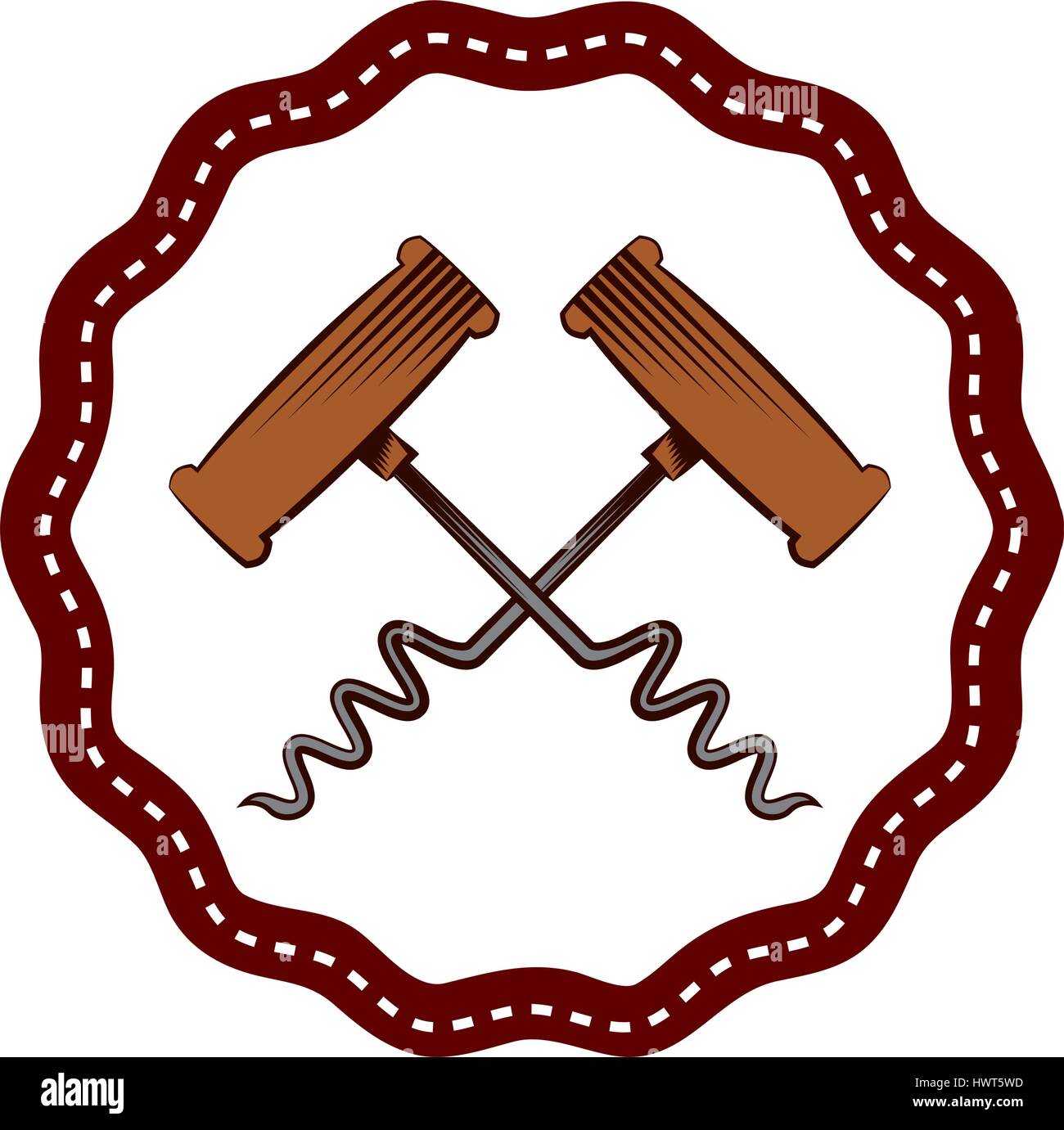 corkscrew wine isolated icon Stock Vector Image & Art - Alamy
