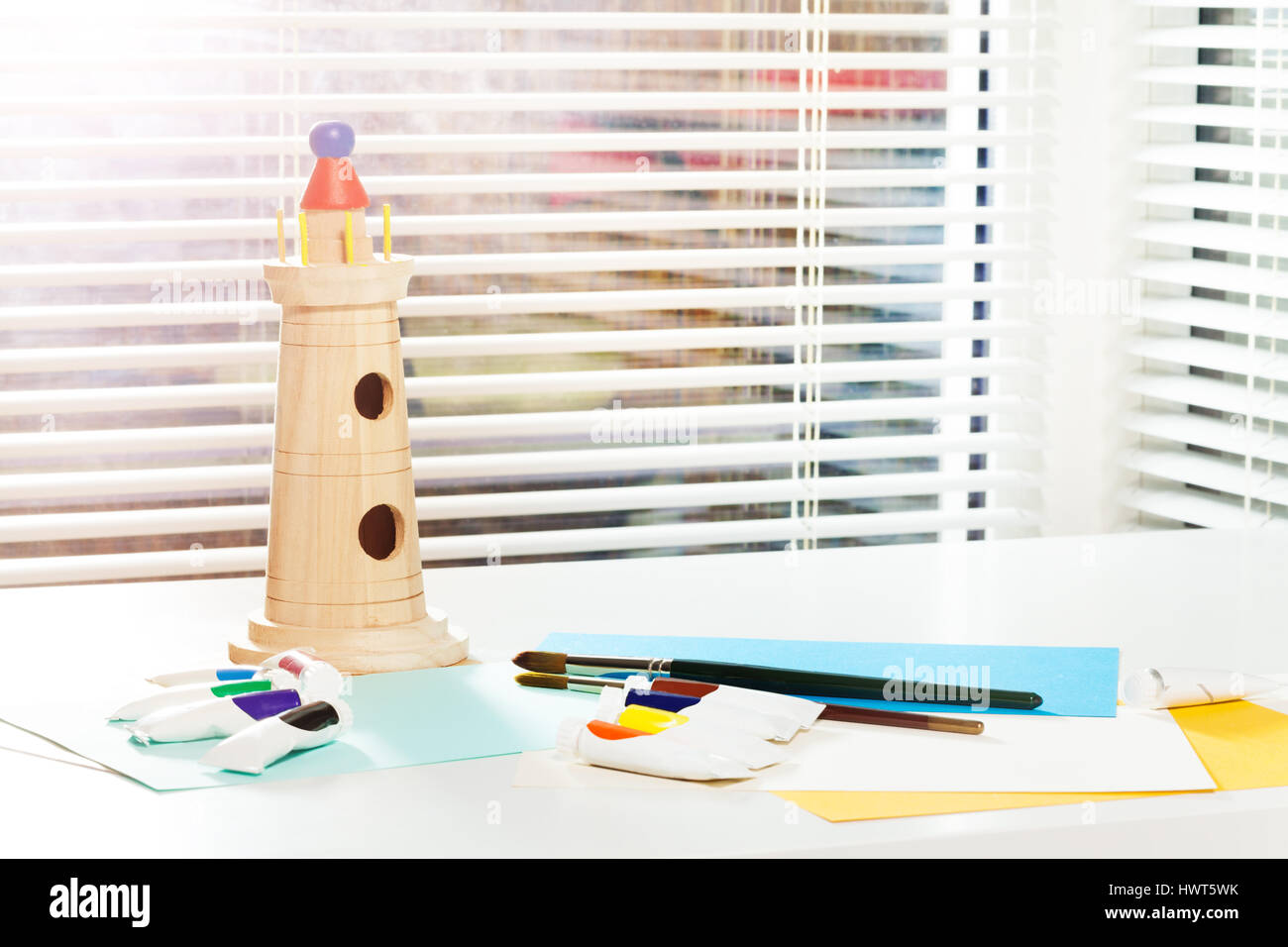 Visual art lesson at the kindergarten or school Stock Photo Alamy