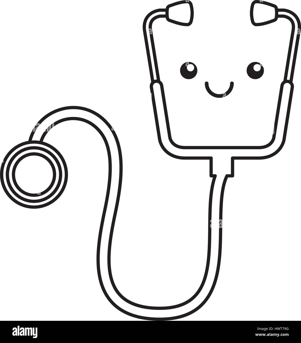 stethoscope medical comic character Stock Vector Image & Art Alamy