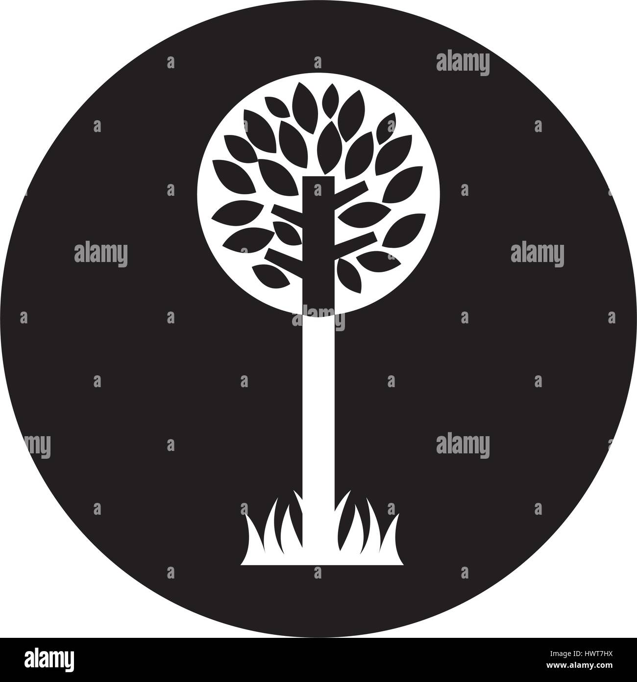 tree plant ecological icon Stock Vector Image & Art - Alamy