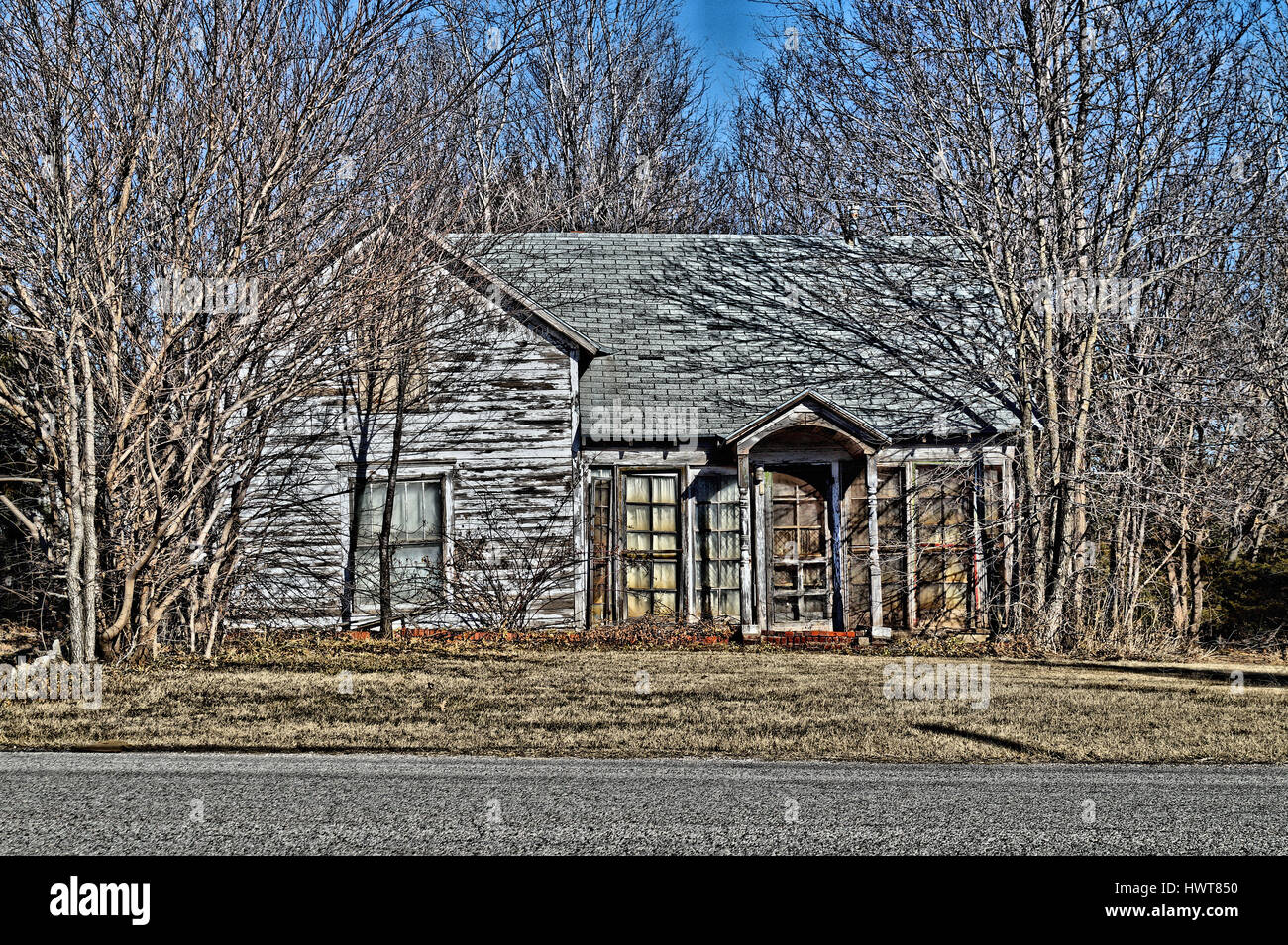 abandoned building in small town america Stock Photo