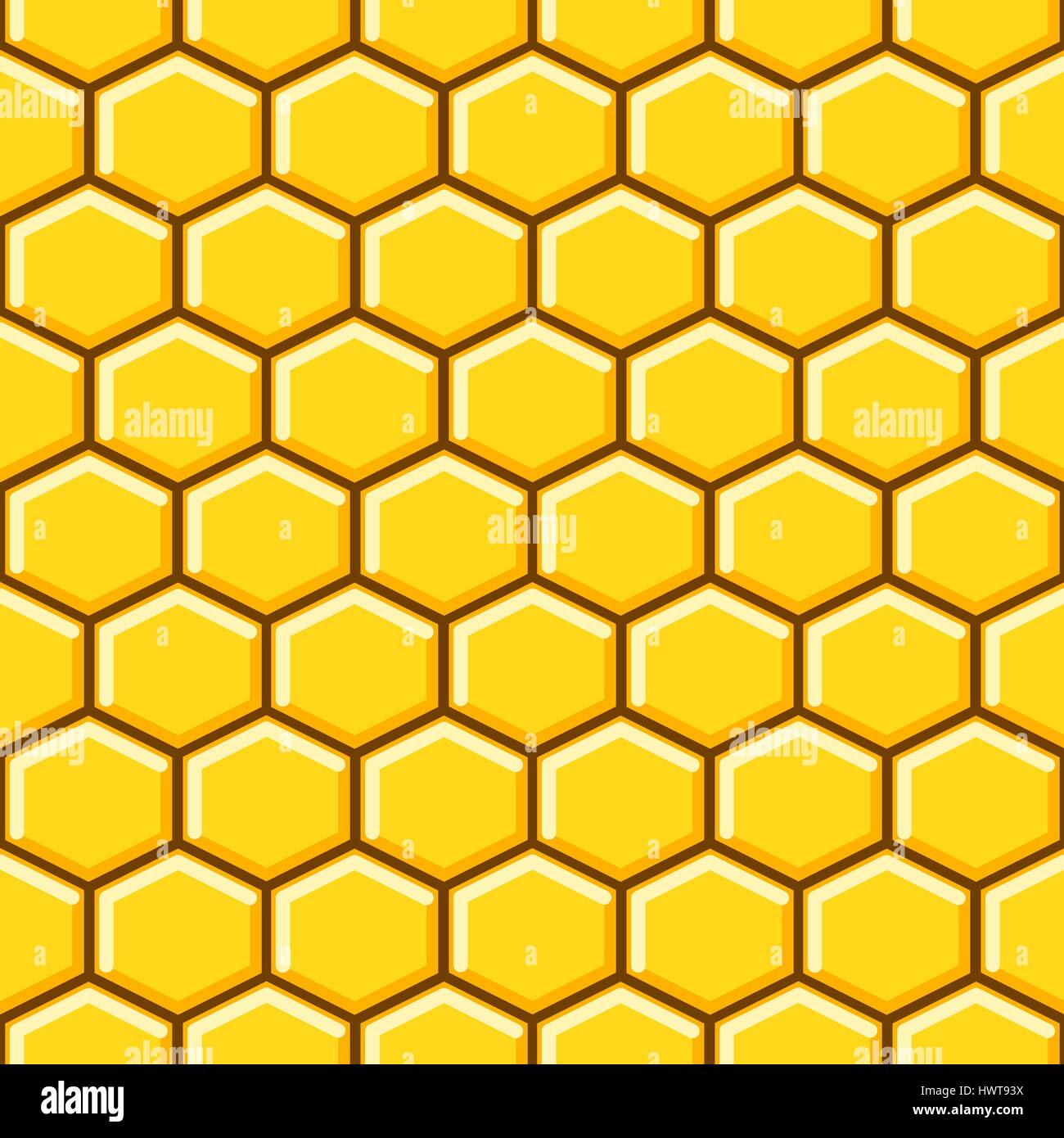 Honeycomb pattern yellow cells vector seamless background Stock Vector ...
