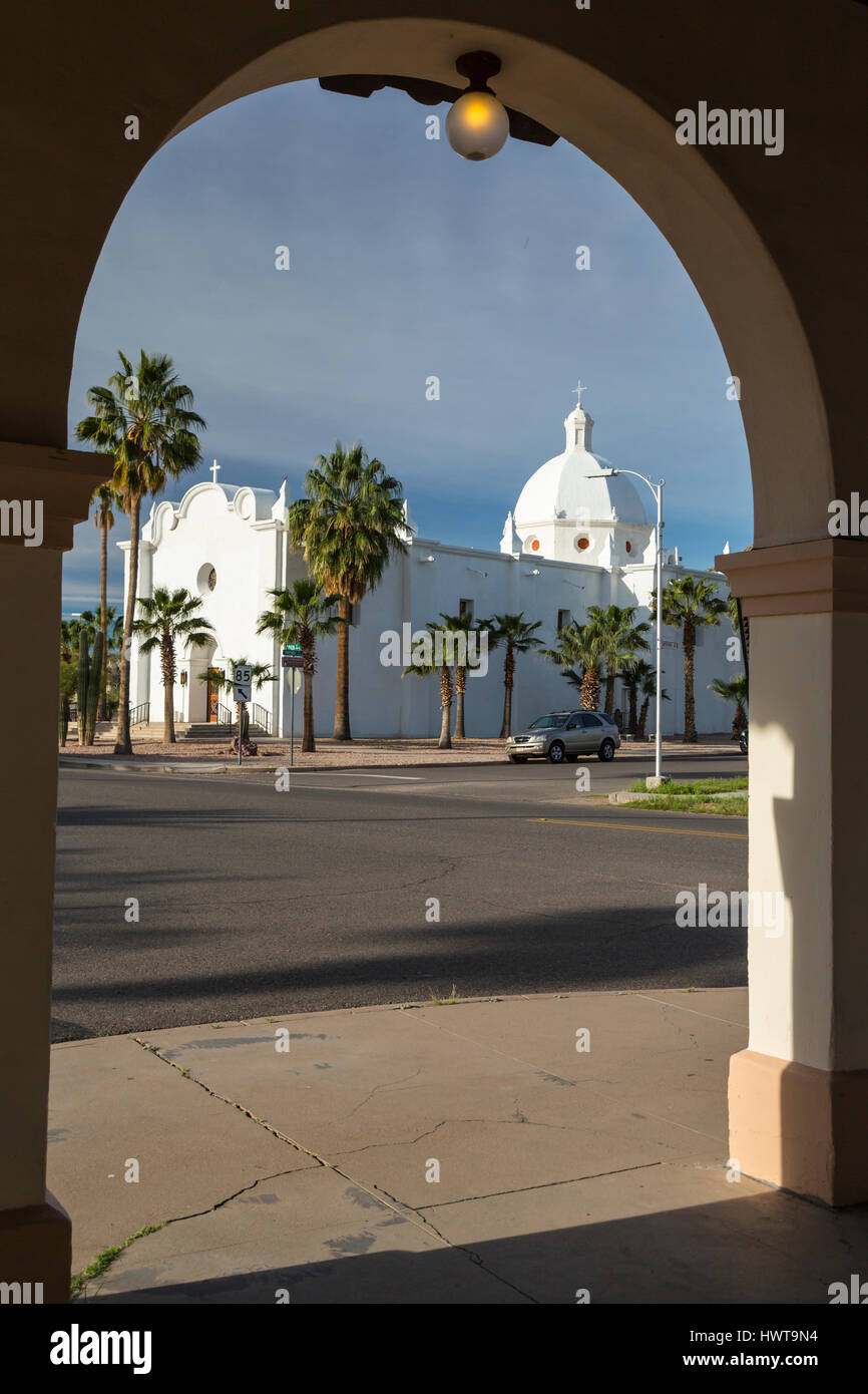 The Immaculate Conception Catholic Church in Ajo, Arizona, USA. Stock Photo