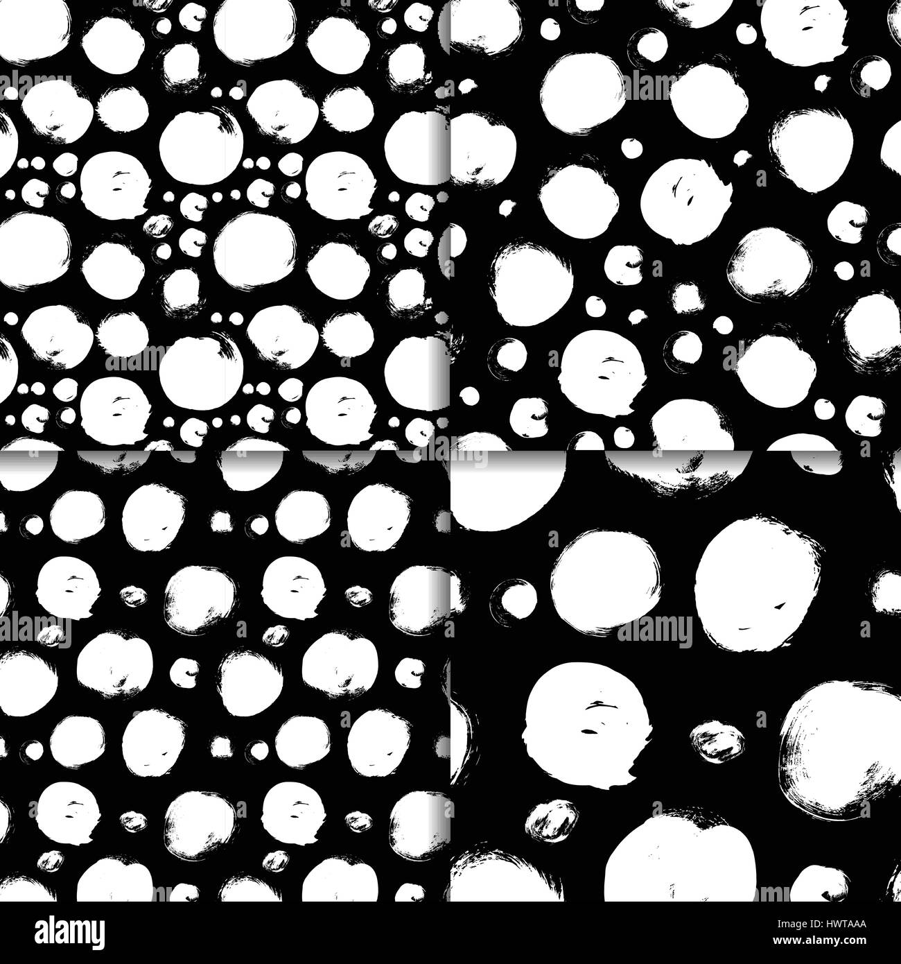 Black and white pattern set with circles Stock Vector Image & Art - Alamy