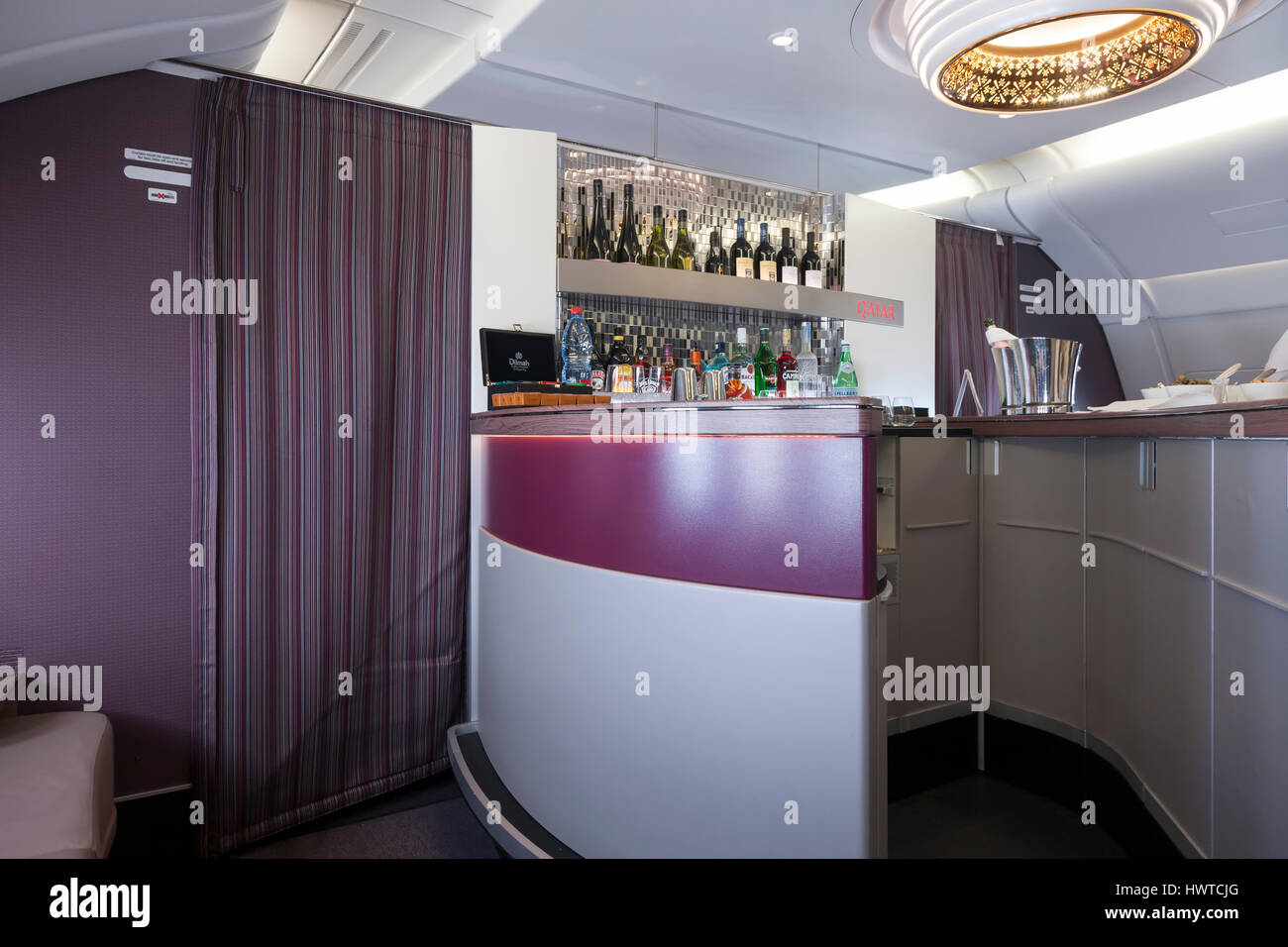 qatar-airways-business-class-lounge-onboard-airbus-a380-800-stock