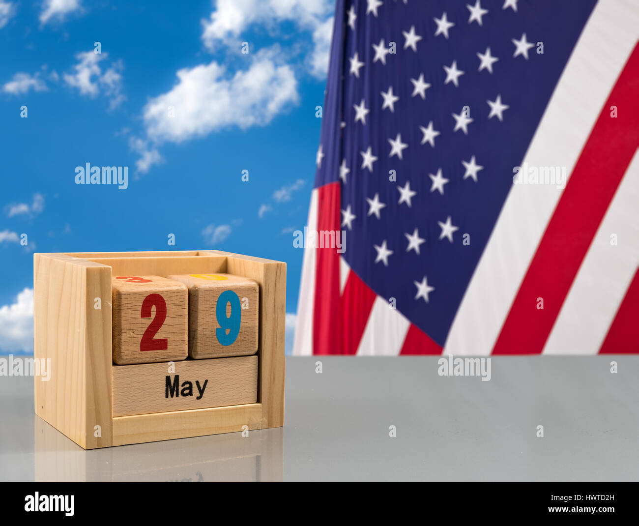 Reminder for Memorial day on 29 May 2017 Stock Photo