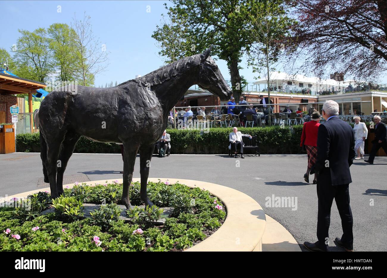 FRANKEL STATUE YORK RACECOURSE YORK RACECOURSE YORK RACECOURSE YORK ENGLAND 12 May 2016 Stock