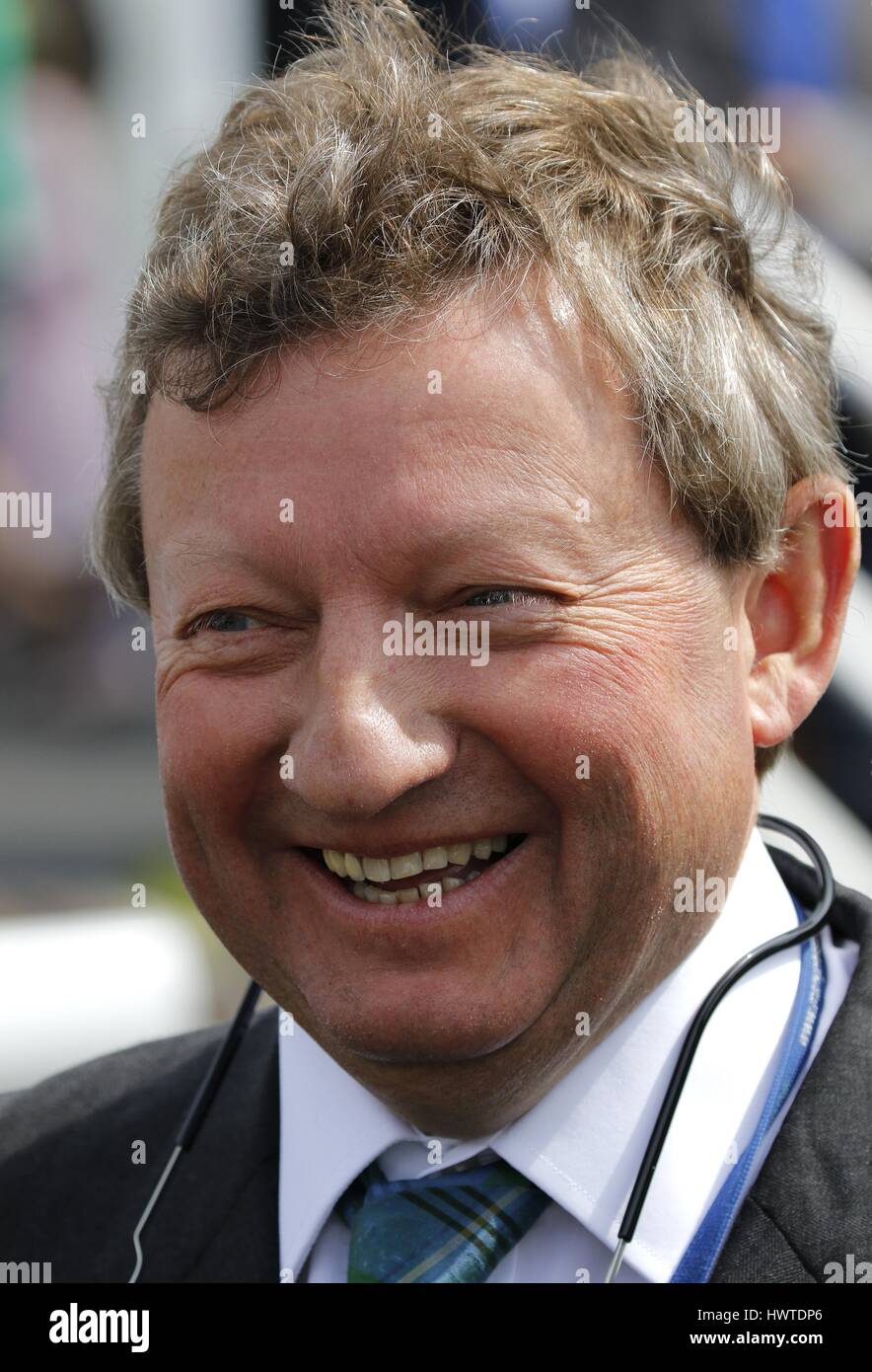 MARK JOHNSTON RACE HORSE TRAINER RACE HORSE TRAINER YORK RACECOURSE YORK ENGLAND 15 May 2015 Stock Photo