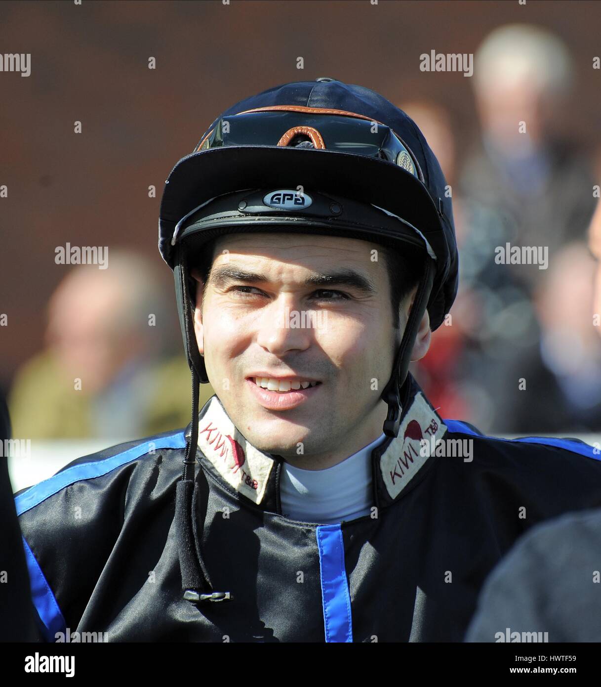 LEE NEWMAN JOCKEY BEVERLEY RACECOURSE BEVERLEY ENGLAND 14 September 2011 Stock Photo