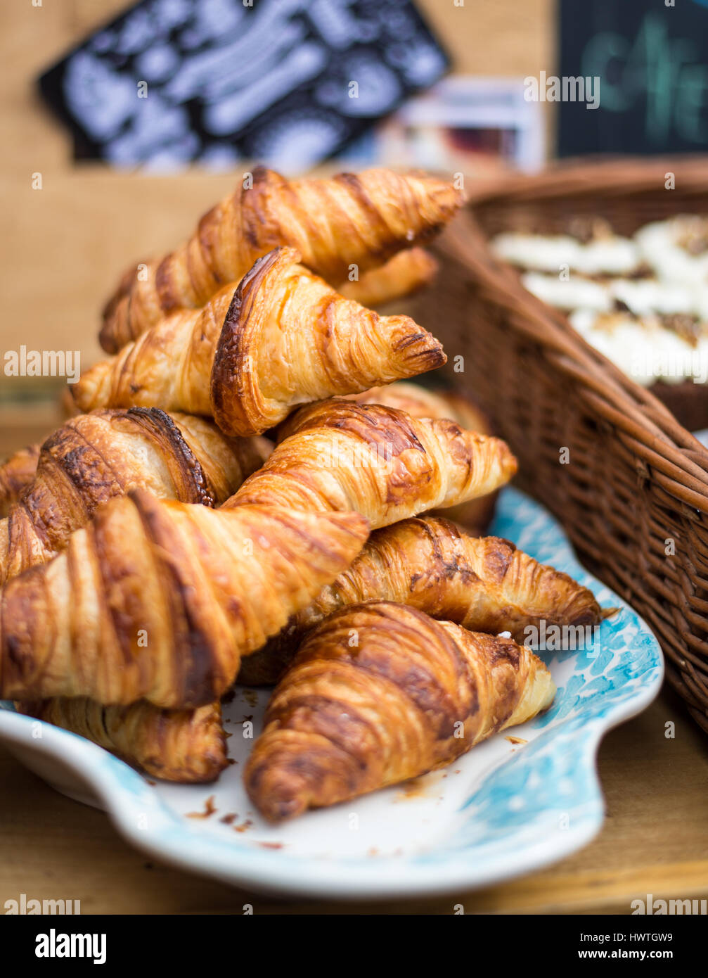 Croissants bakery at Food and Drink Festival, Isle Of Man Stock Photo