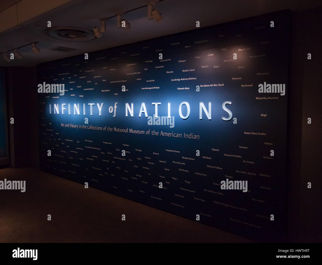New York City, Usa - July 08, 2015: Infinity of Nations, Art and History in the Collections of the National Museum of the American Indian. Stock Photo