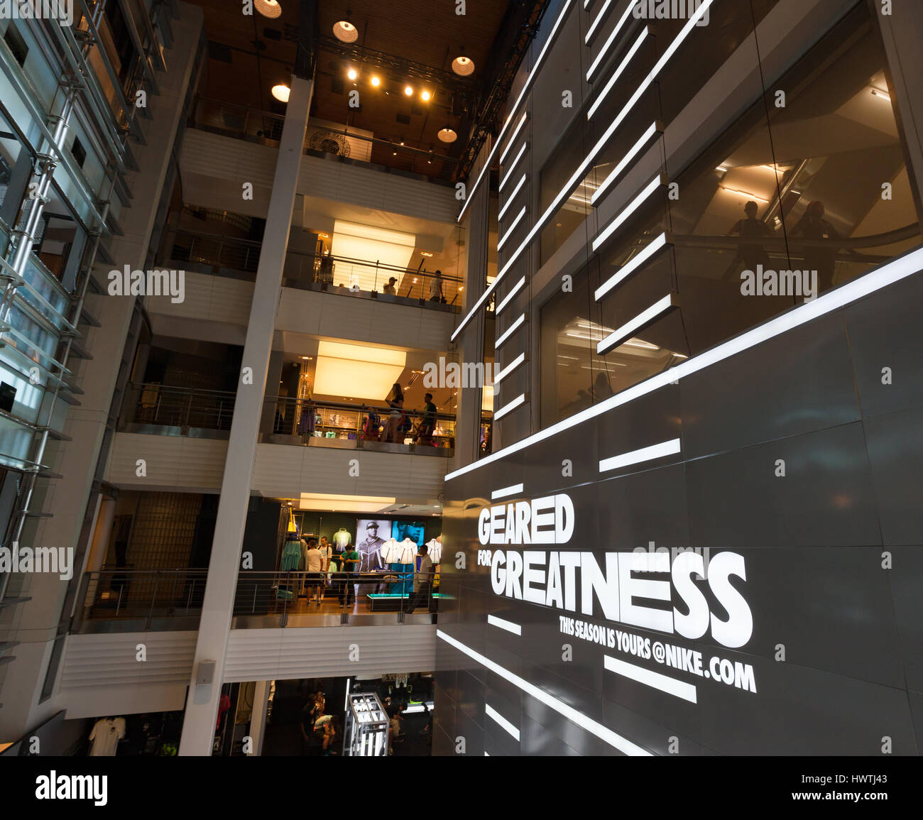 Niketown Athletic Apparel Store Interior, 6 East 57th Street, NYC Stock  Photo - Alamy