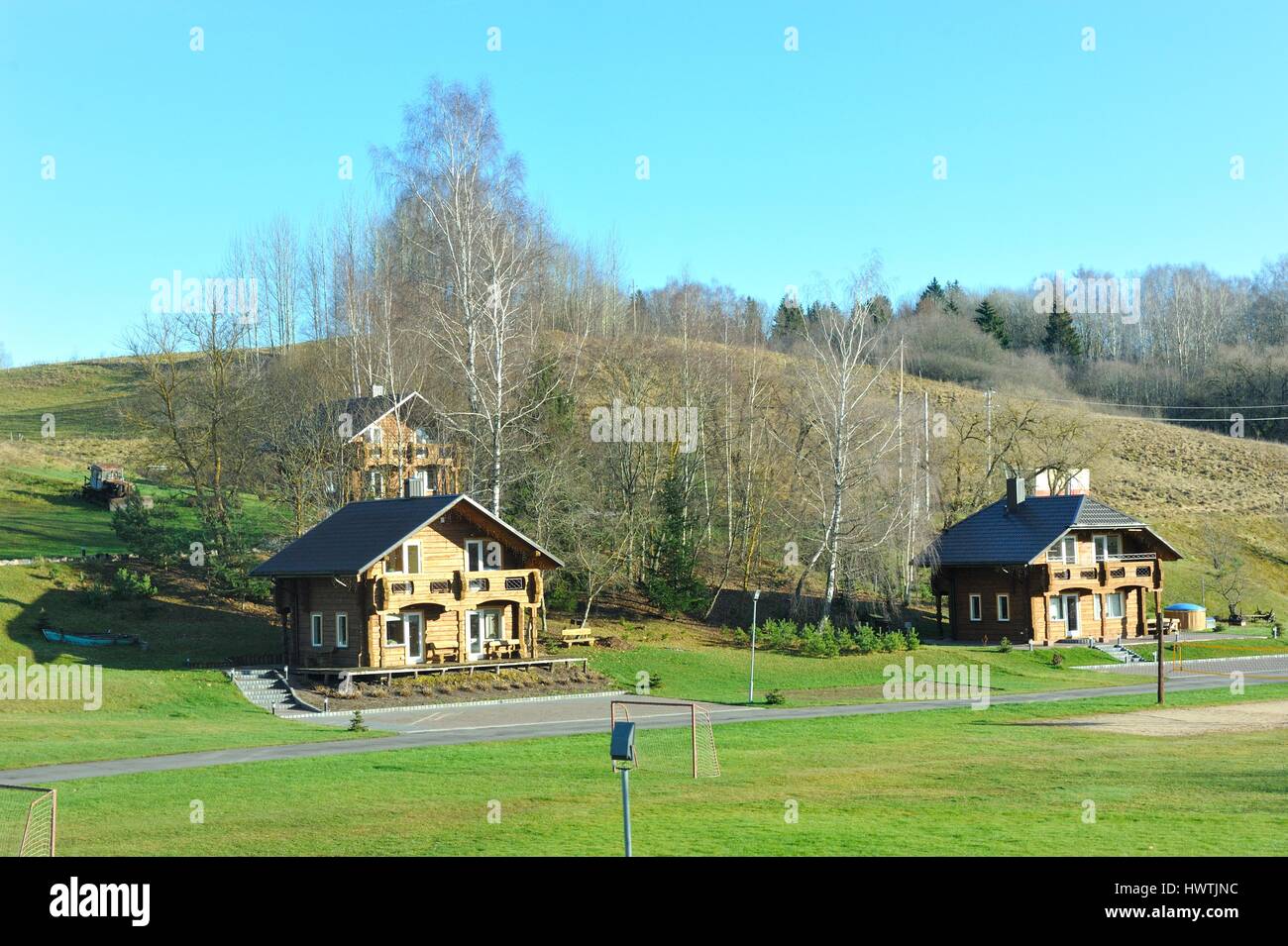 Landschaften in Litauen.Katholischer Pilgerort.Šelova Stock Photo
