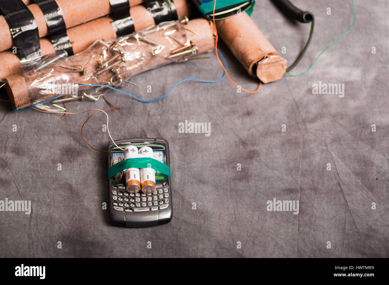 Close up shot of improvised explosive device bomb Stock Photo Alamy