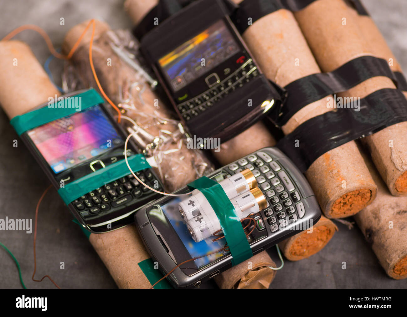 Close up shot of improvised explosive device bomb Stock Photo Alamy