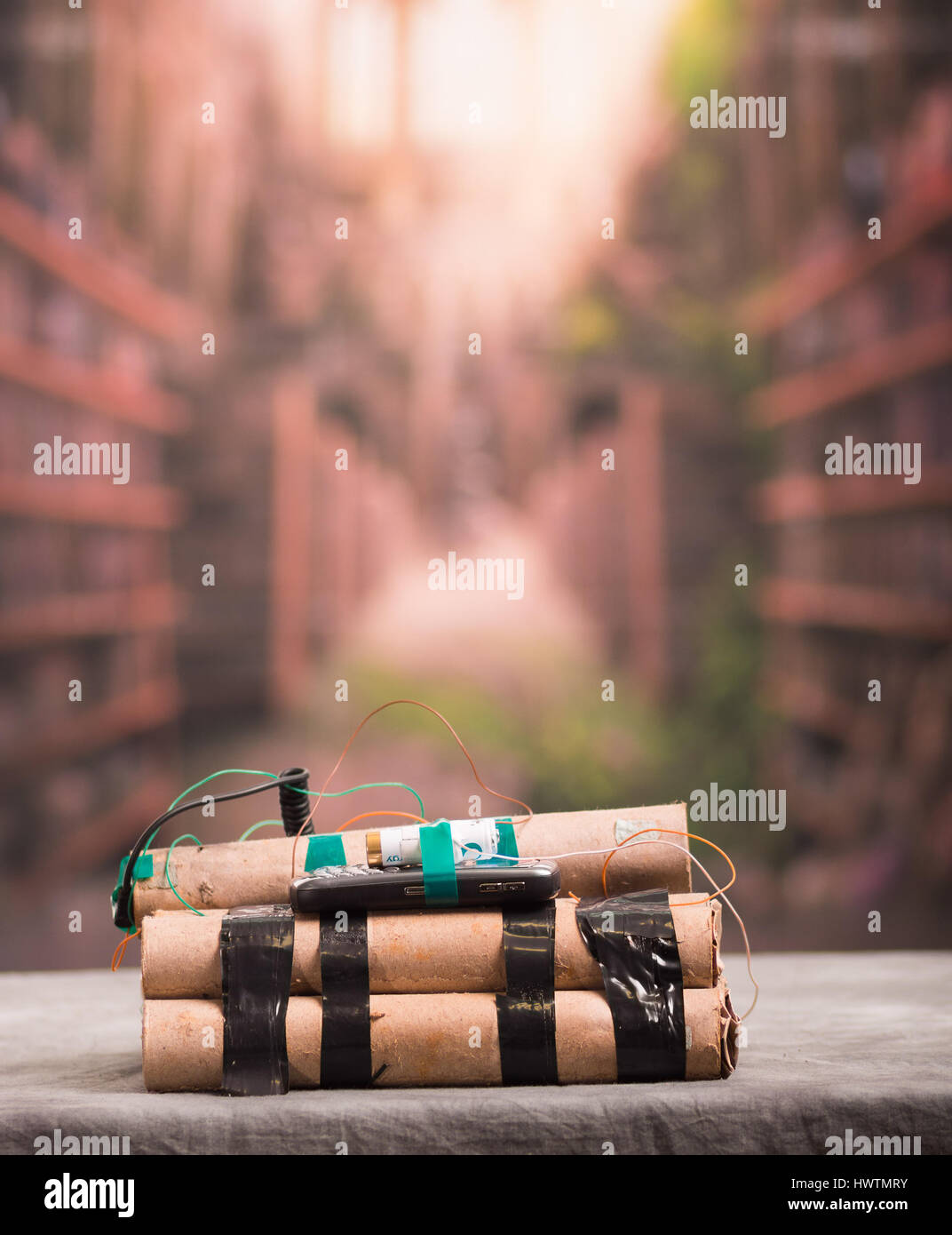 Close up shot of improvised explosive device bomb Stock Photo Alamy