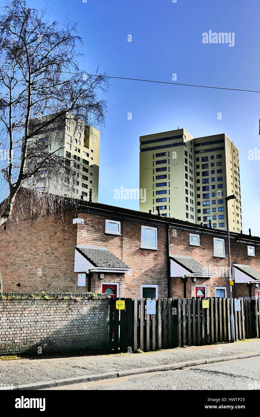 Apartment blocks and terraced houses,Avenham,Preston,UK Stock Photo Alamy