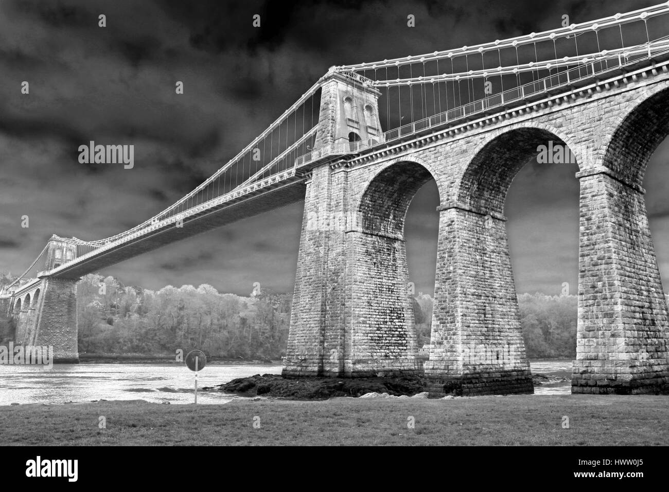 Menai Bridge, Anglesey Stock Photo