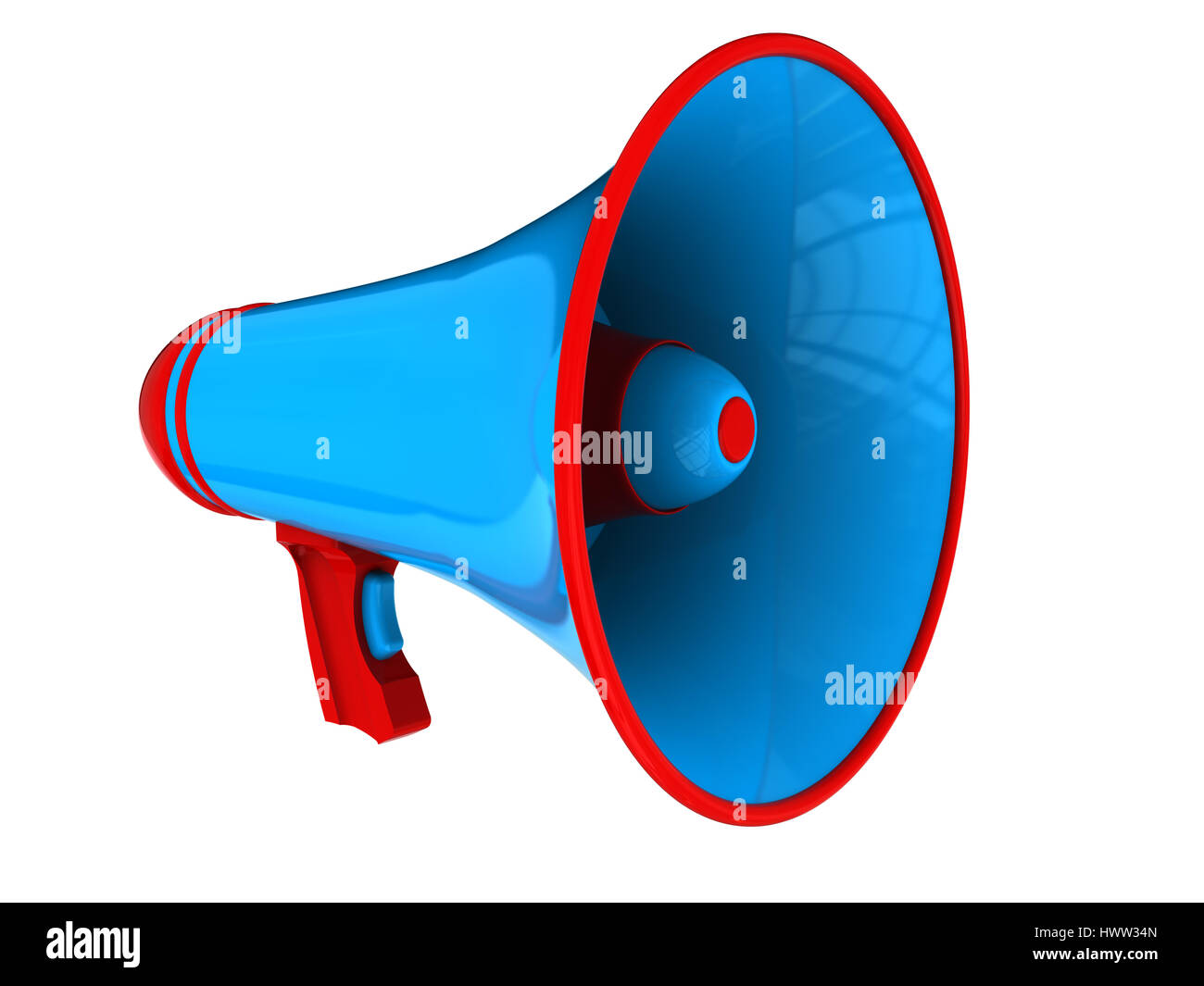 3d illustration of megaphone isolated over white background Stock Photo