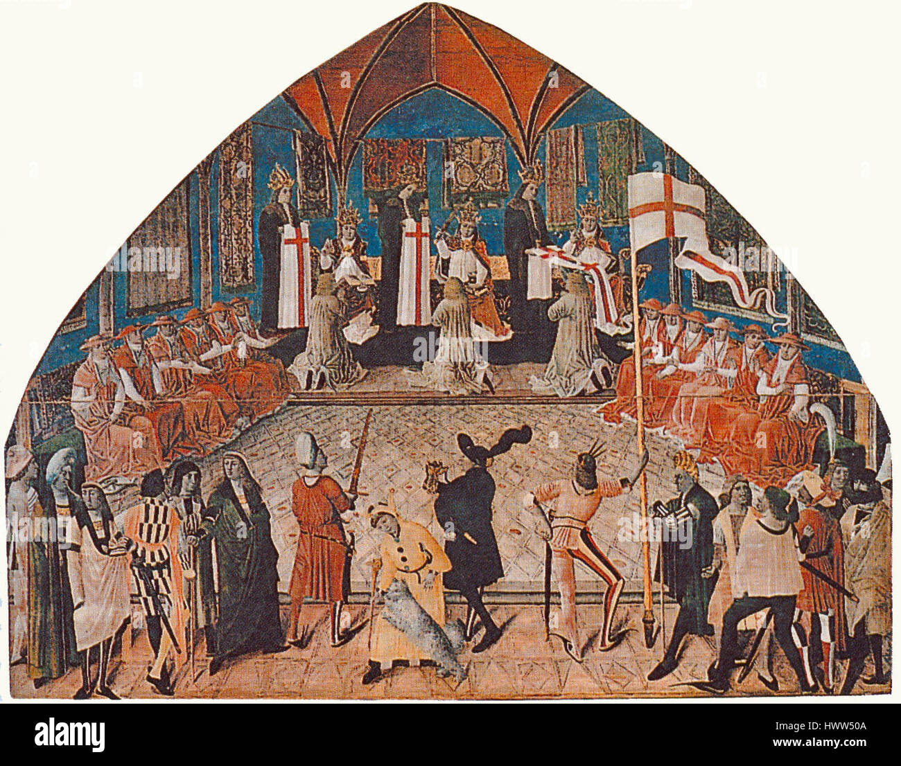 This artwork depicts the establishment of the Order of St. George by ...