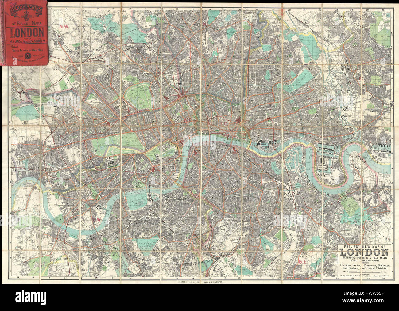 Map of london 19th century hi-res stock photography and images - Alamy