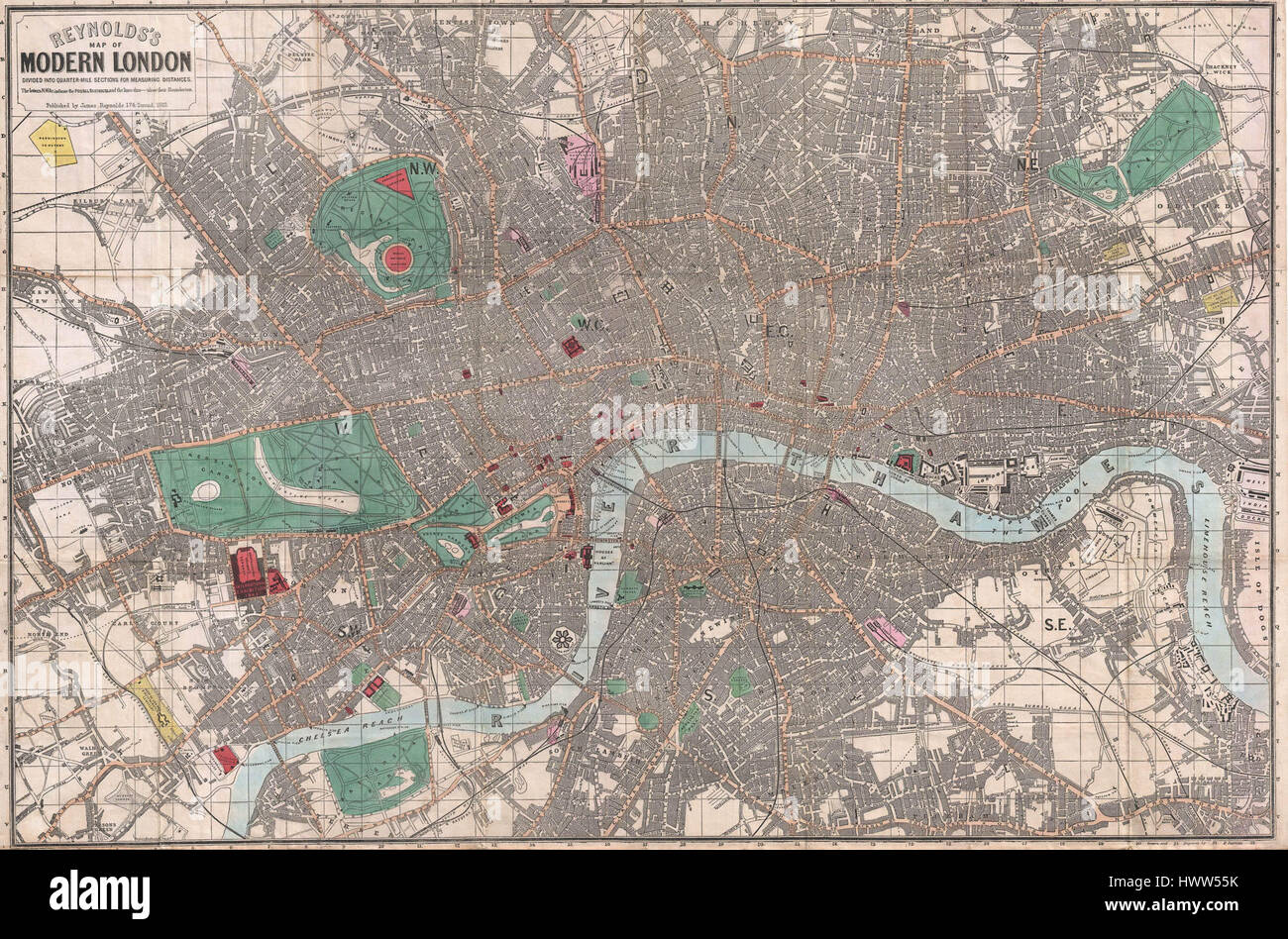 City of london map 19th century hi-res stock photography and images - Alamy