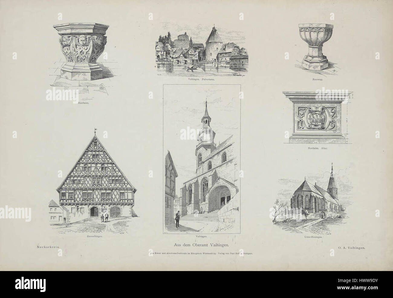 Ansichten aus dem Oberamt Vaihingen Stock Photo Alamy