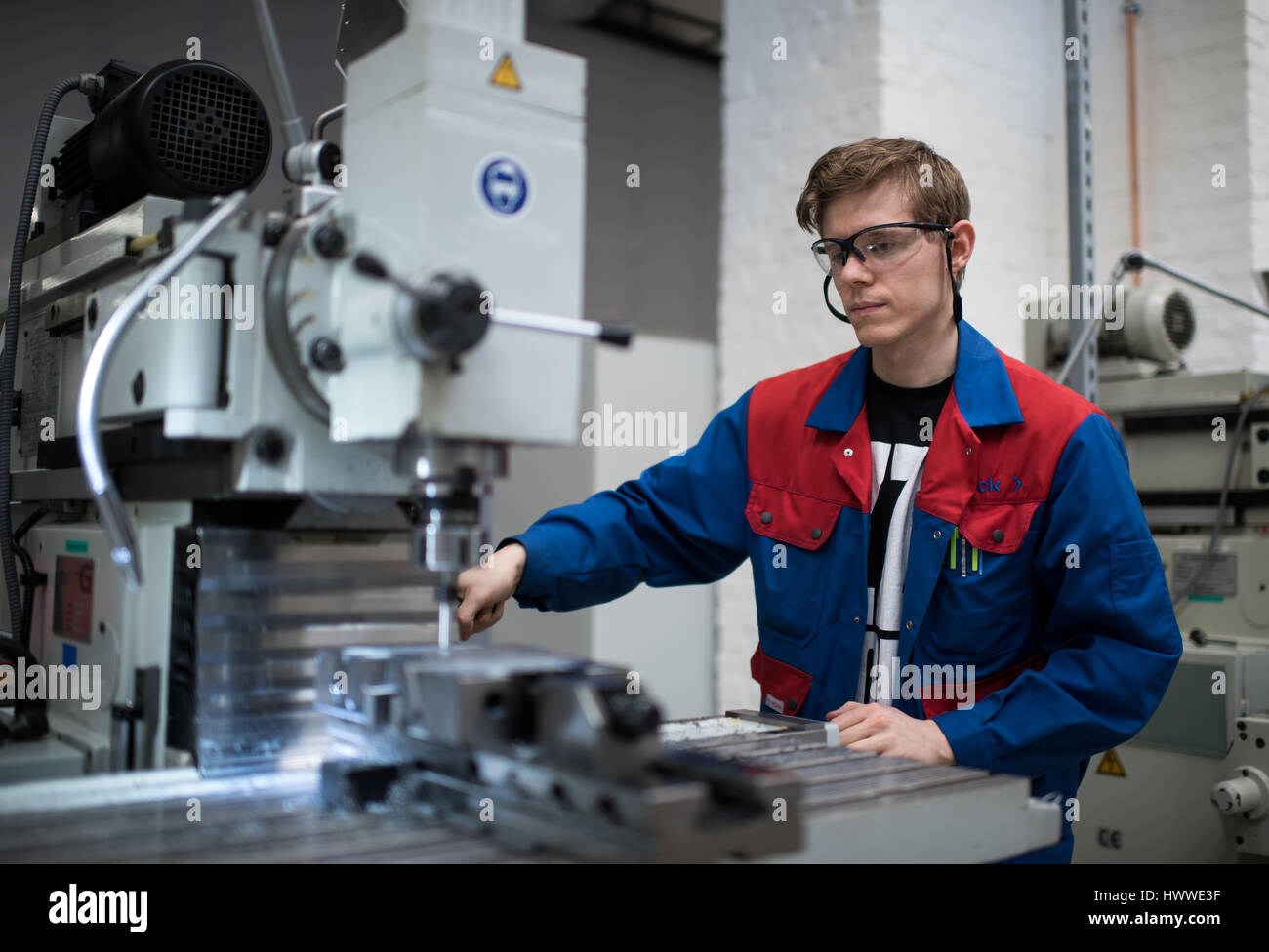 Berlin, Germany. 23rd Mar, 2017. Young apprentices work at an ...