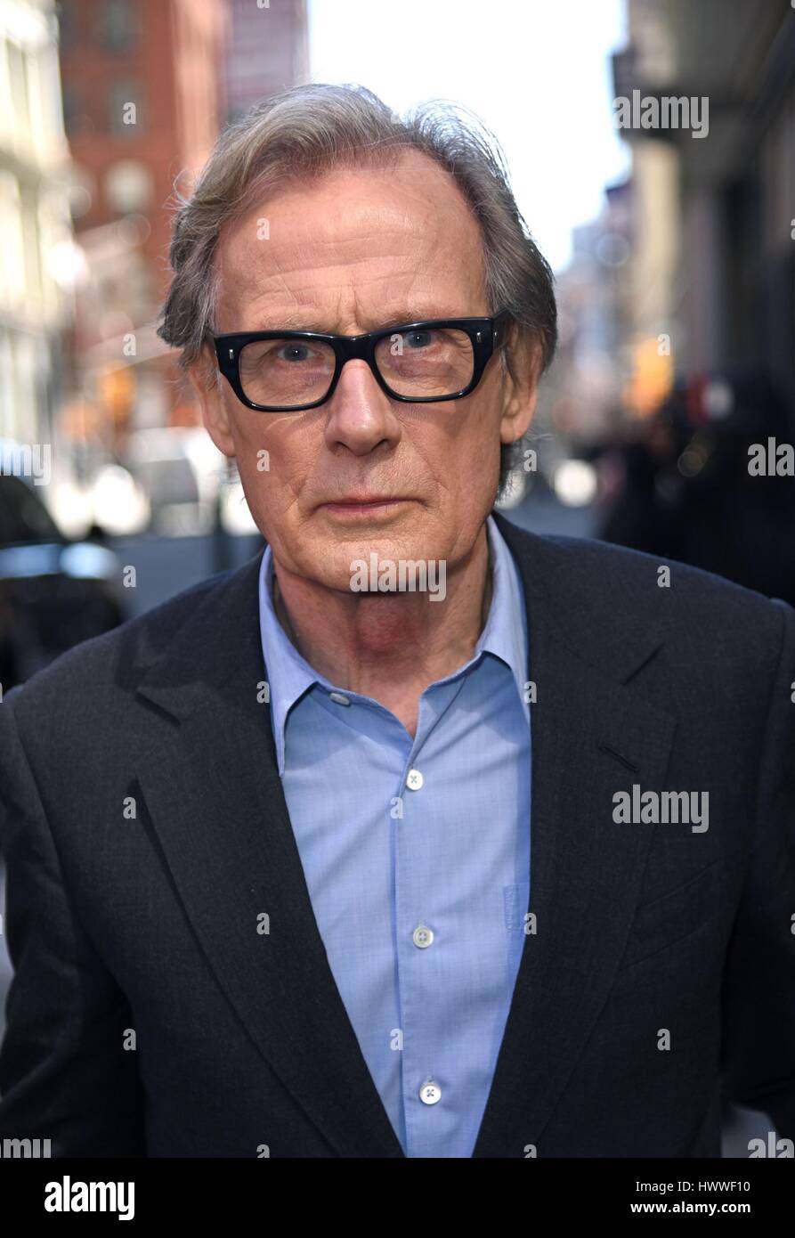 New York, NY, USA. 23rd Mar, 2017. Bill Nighy out and about for Celebrity Candids - THU, New York, NY March 23, 2017. Credit: Derek Storm/Everett Collection/Alamy Live News Stock Photo