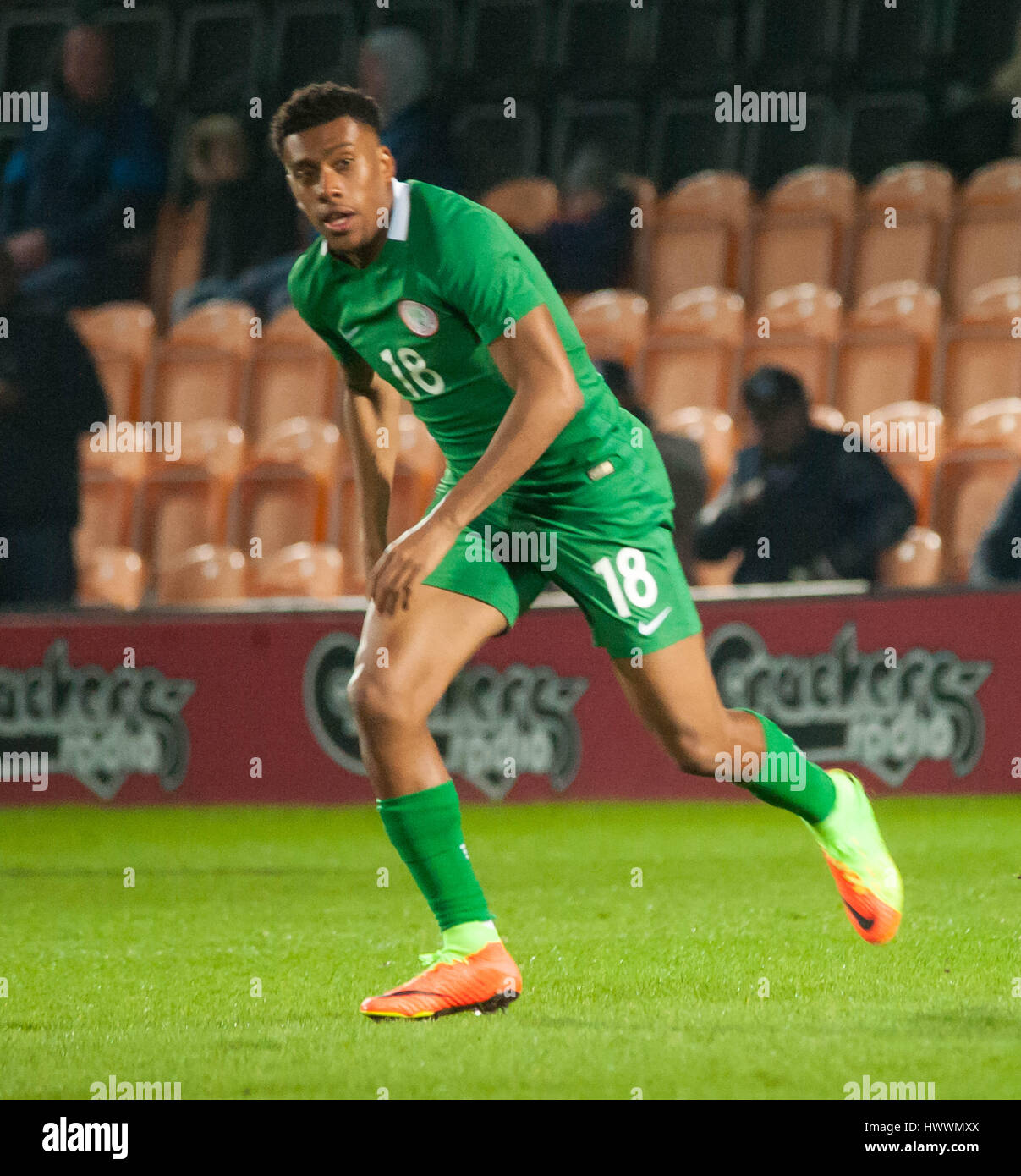 The Hive, Barnet,  England. 23rd March 2017. Alexander Iwobi of Nigeria during the International Friendly match between Nigeria and Senegal. Michael Tubi / Alamy Live News Stock Photo