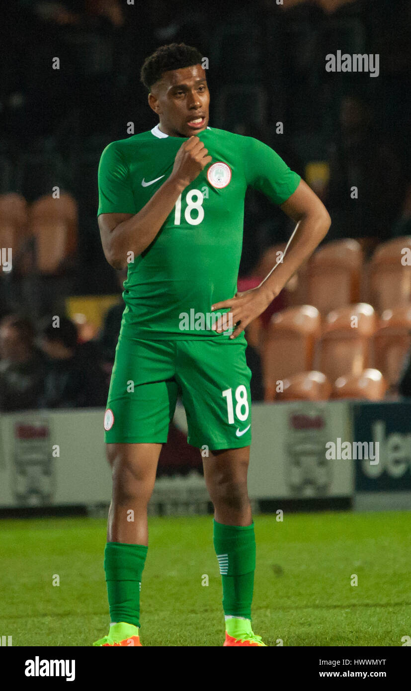 The Hive, Barnet,  England. 23rd March 2017. Alexander Iwobi of Nigeria during the International Friendly match between Nigeria and Senegal. Michael Tubi / Alamy Live News Stock Photo