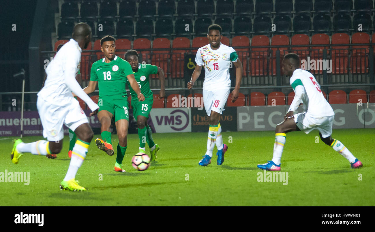 The Hive, Barnet,  England. 23rd March 2017. Alexander Iwobi of Nigeria during the International Friendly match between Nigeria and Senegal. Michael Tubi / Alamy Live News Stock Photo