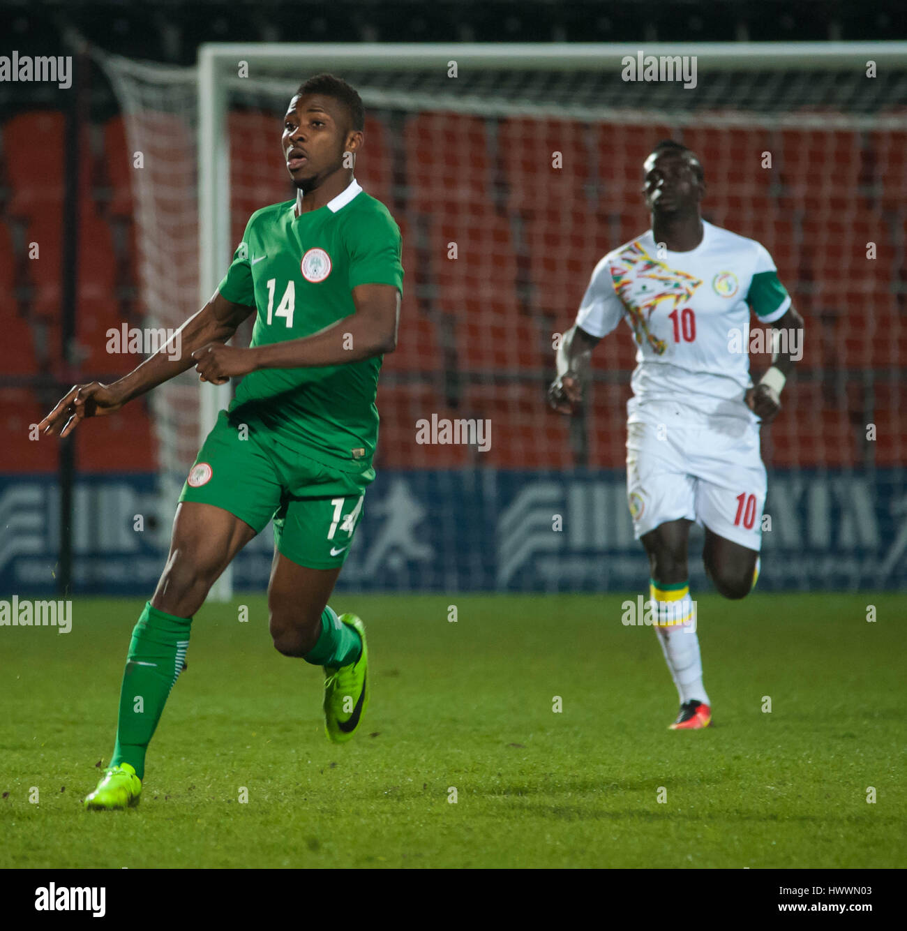 The Hive, Barnet,  England. 23rd March 2017. Kelechi Iheanacho of Nigeria  during the International Friendly match between Nigeria and Senegal. Michael Tubi / Alamy Live News Stock Photo