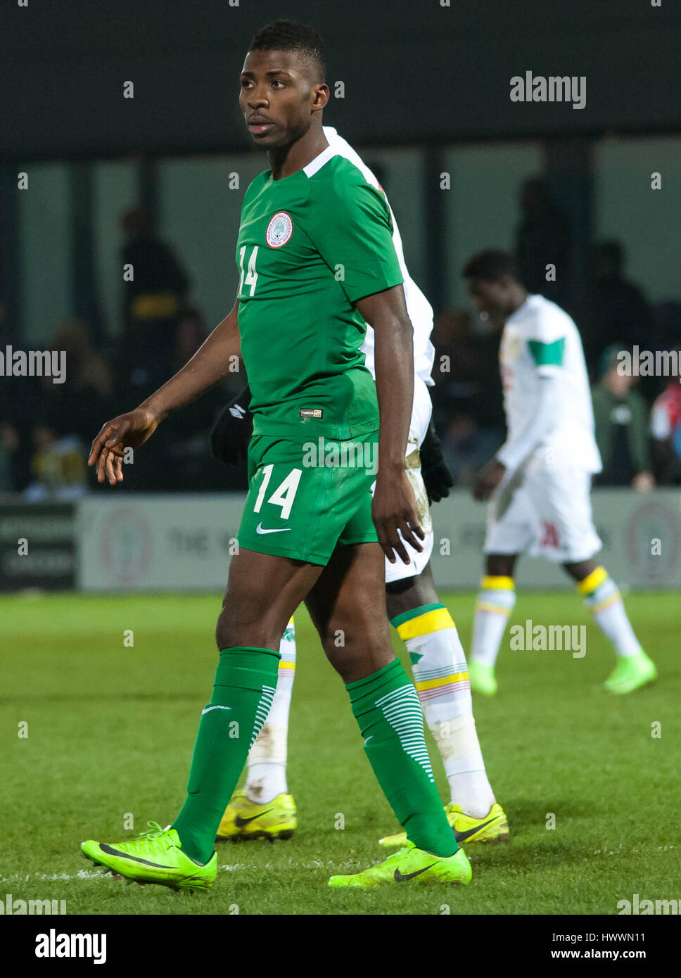 The Hive, Barnet,  England. 23rd March 2017. Kelechi Iheanacho of Nigeria  during the International Friendly match between Nigeria and Senegal. Michael Tubi / Alamy Live News Stock Photo