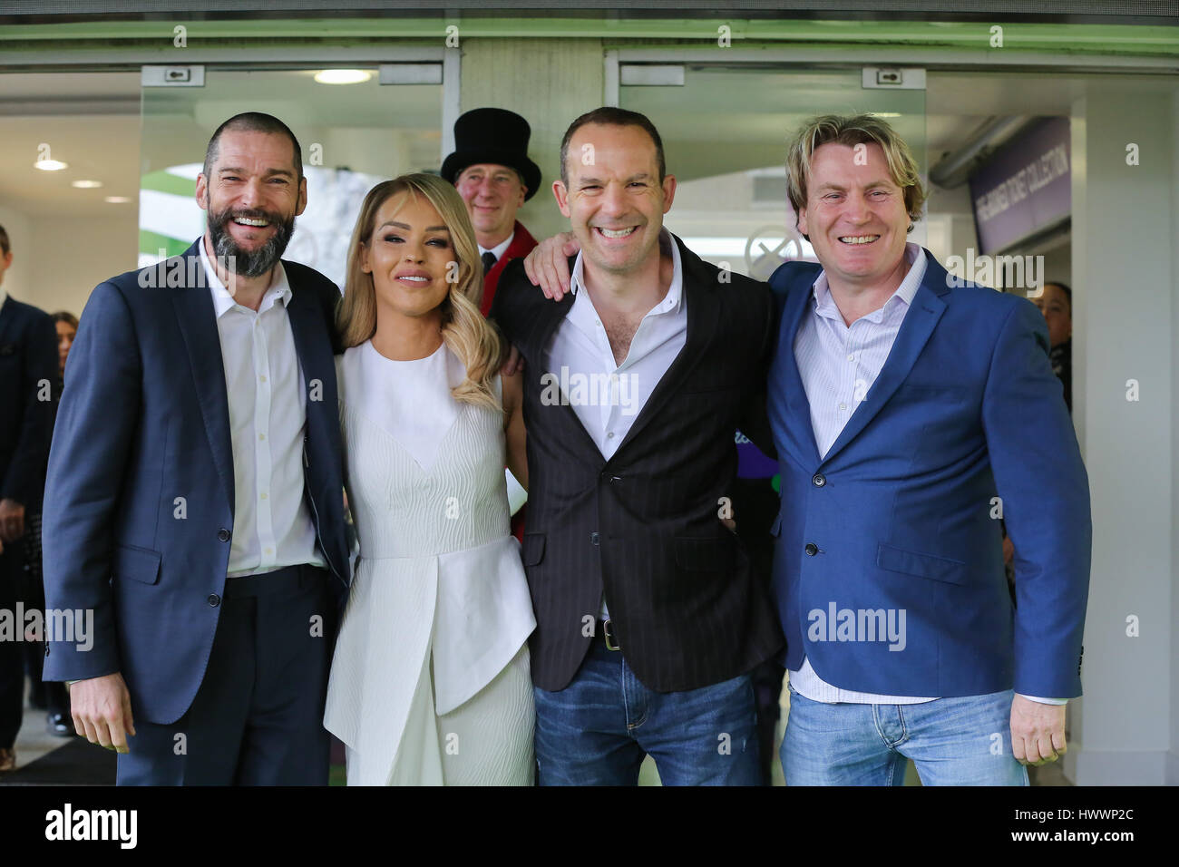 Olympia London, UK. 24th Mar, 2017. Fred Sirieix, Katie Piper, Martin Lewis and David Domoney (l to r). Katie Piper, Fred Sirieix and Martin Lewis officially open the Ideal Home Show sponsored by Zoopla at Olympia London. Celebrities take part in the launch the Ideal Home Show. Credit: Dinendra Haria/Alamy Live News Stock Photo