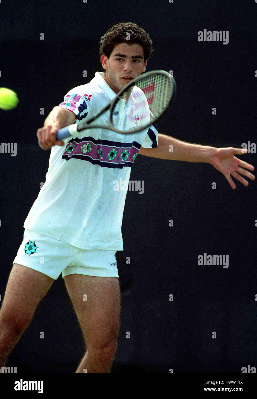 Photo Originale Pete Sampras – Roland Garros 1992 – Tirage 5x7 – Noir & Blanc – Vintage