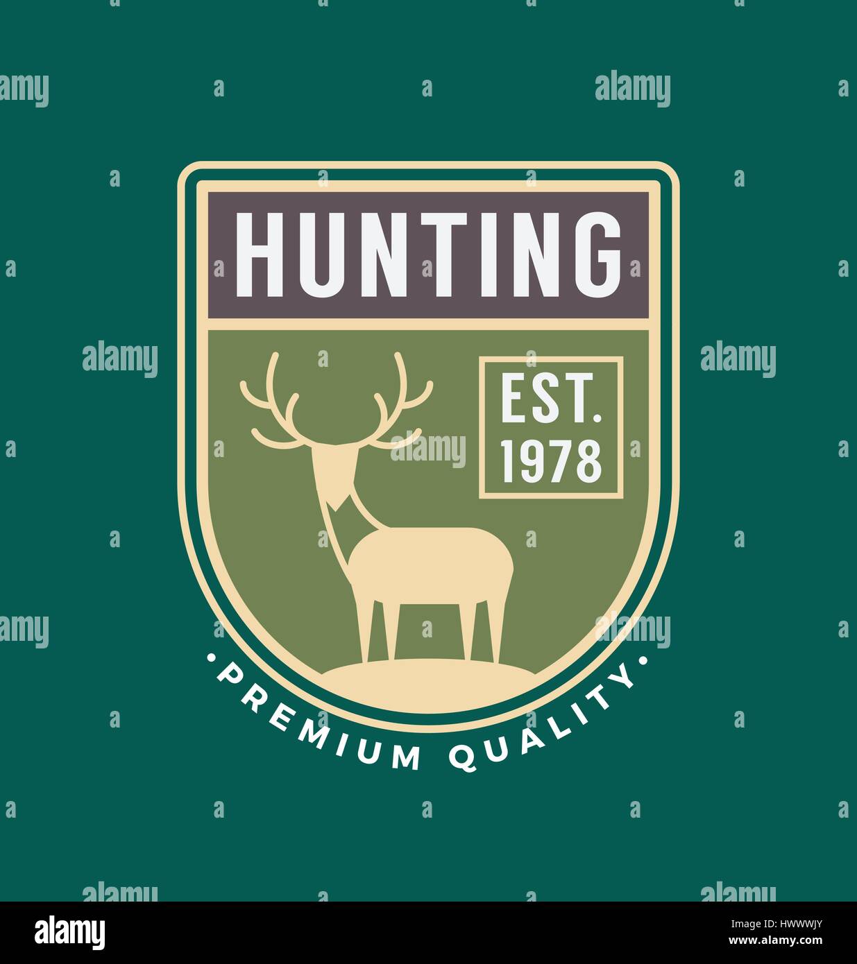 Rein Deer Badge Logo Template Design.Vector illustration Stock Vector Image & Art Alamy