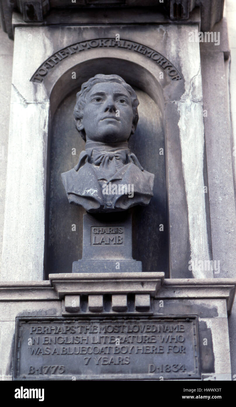 Bust of Charles Lamb Stock Photo
