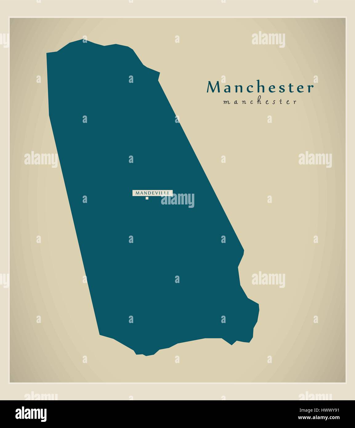 Manchester parish map Stock Vector Images Alamy