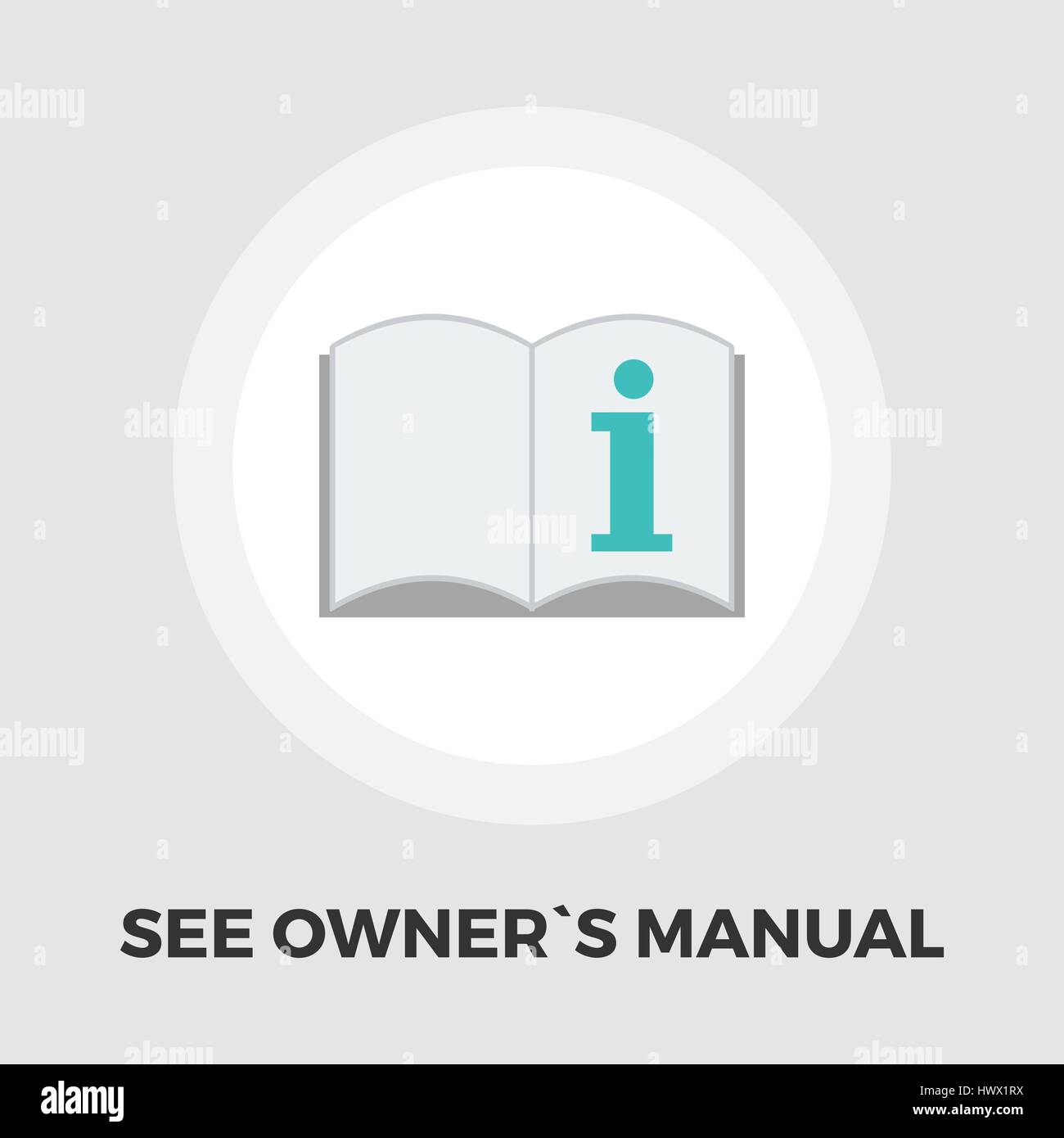 See Owner Manual Icon Vector Flat Icon Isolated On The White