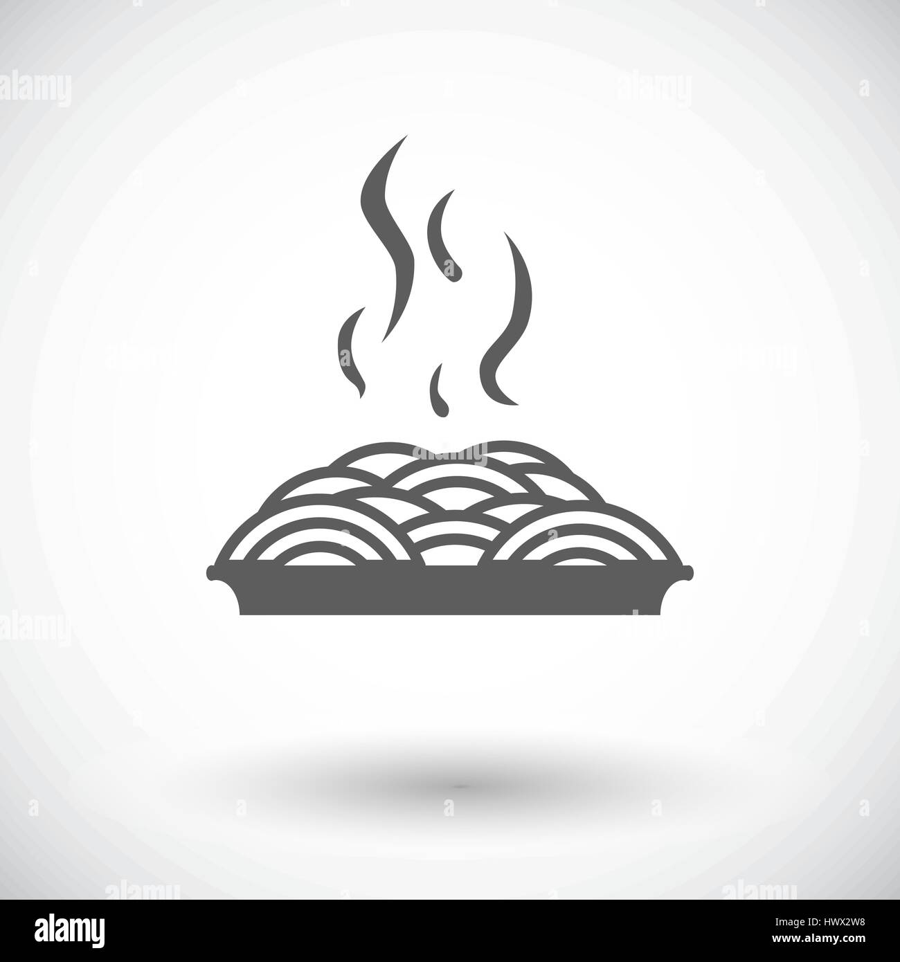 Spaghetti. Single flat icon on white background. Vector illustration ...