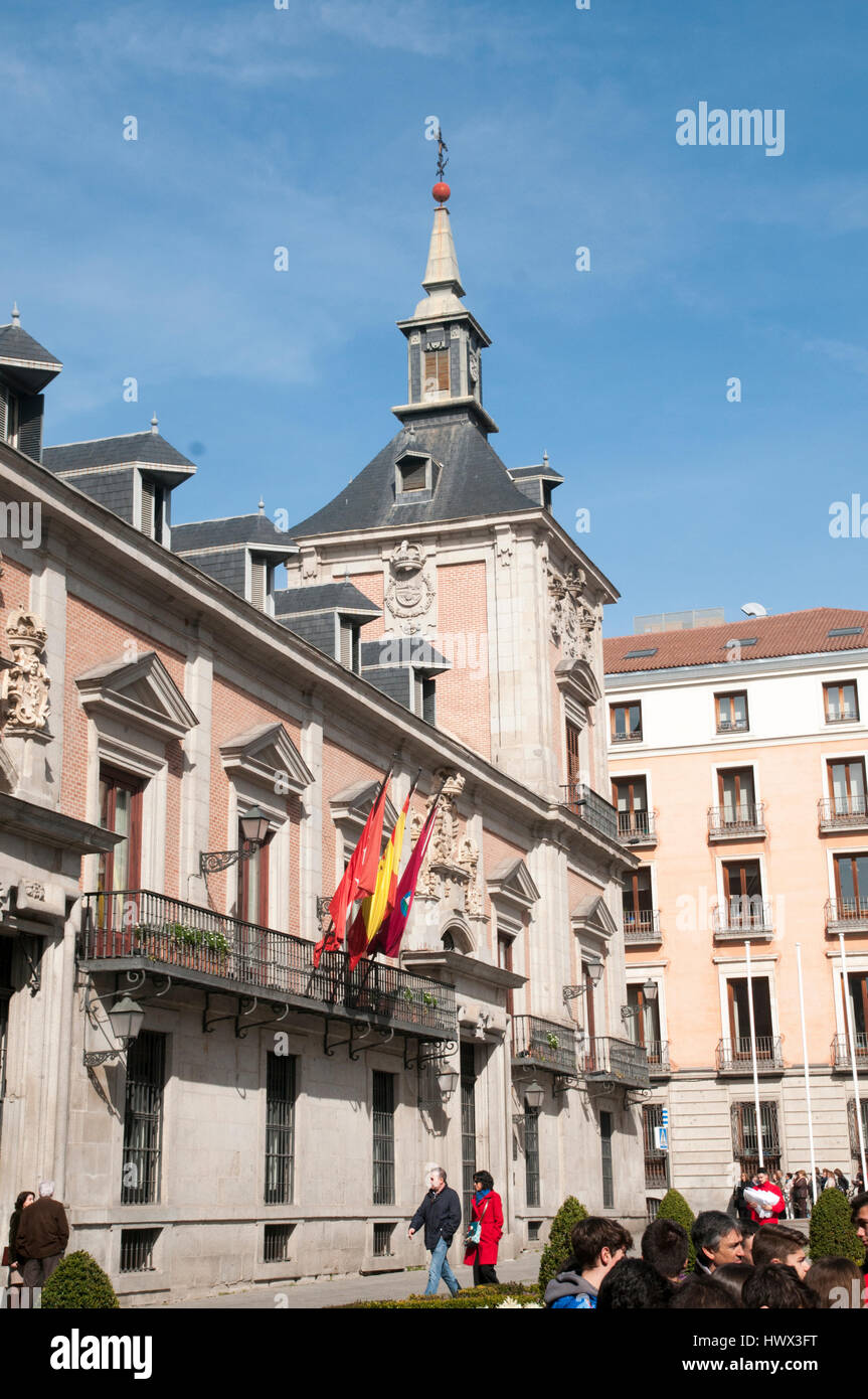 Spain, Madrid, Plaza de la Villa, town hall Stock Photo