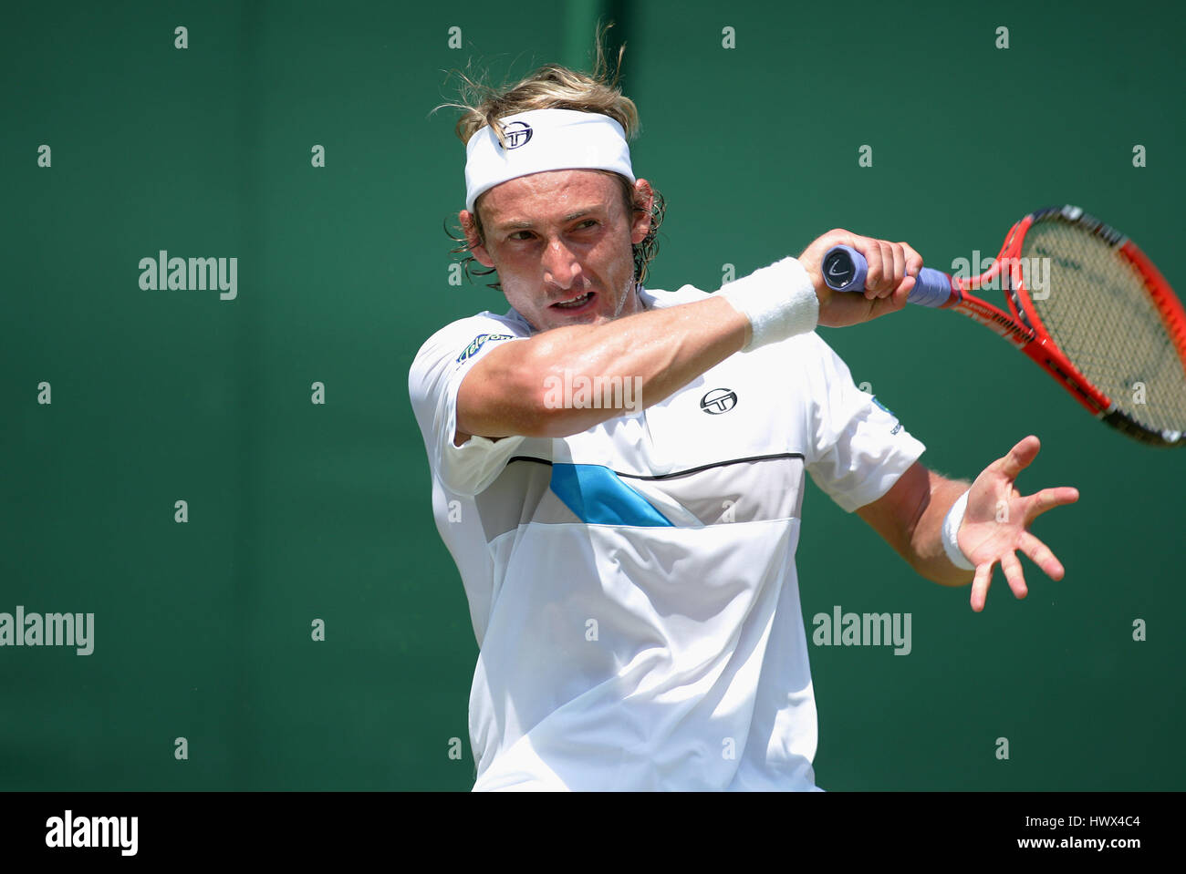 JUAN CARLOS FERRERO SPAIN WIMBLEDON 22 June 2005 Stock Photo - Alamy