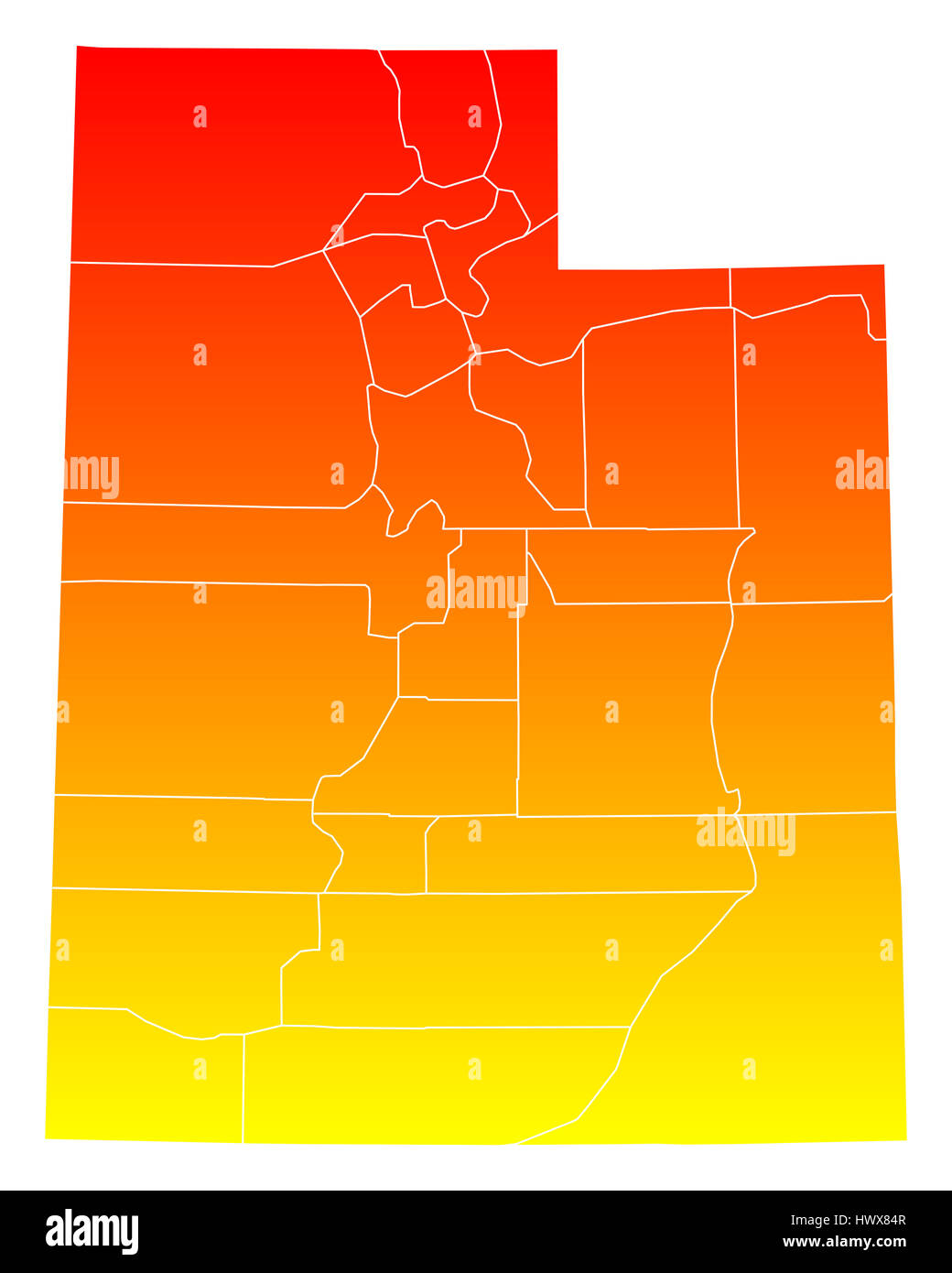 Map of Utah Stock Photo Alamy