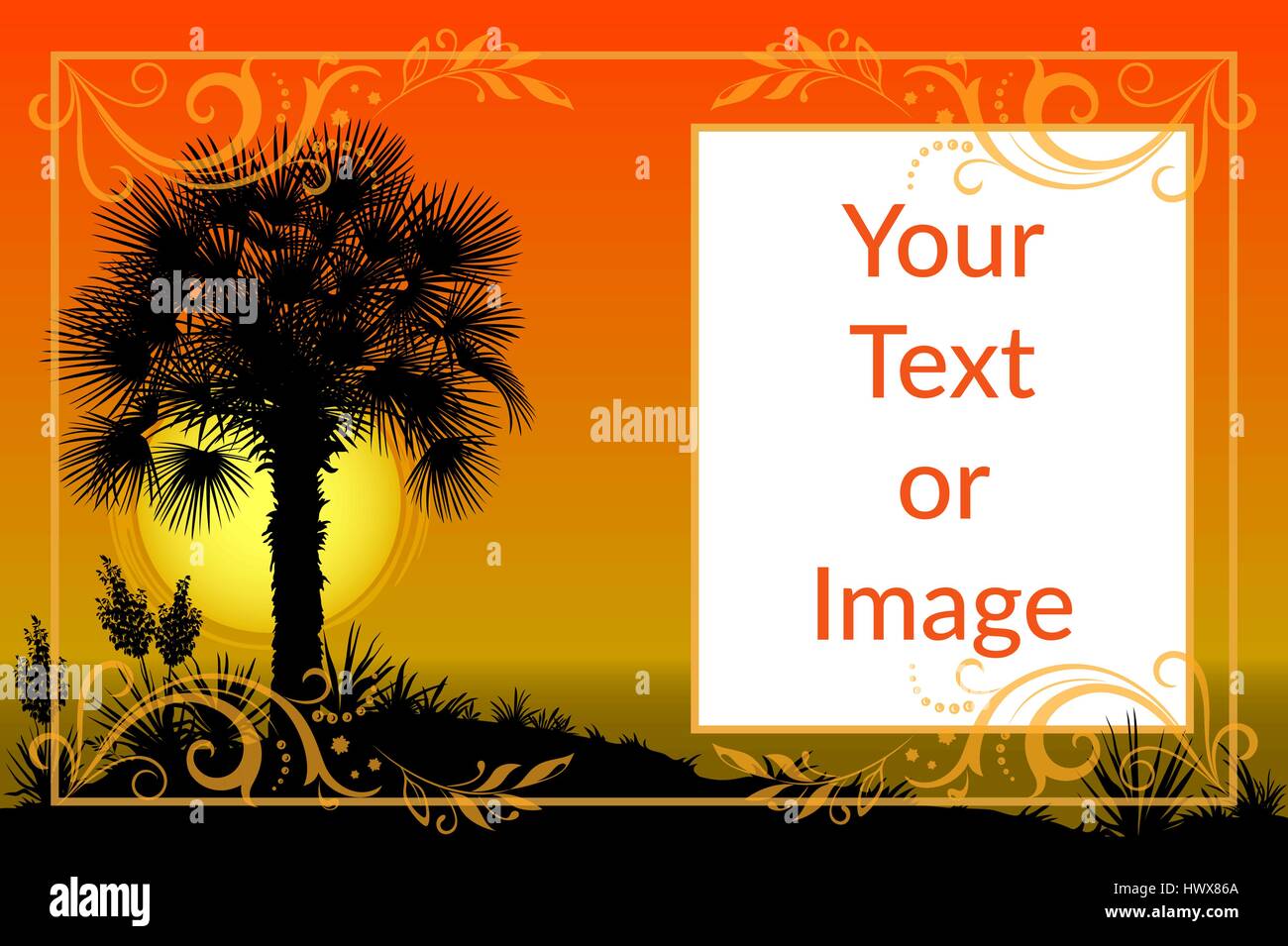 Exotic Landscape, Tropical Plants Stock Vector Image & Art - Alamy