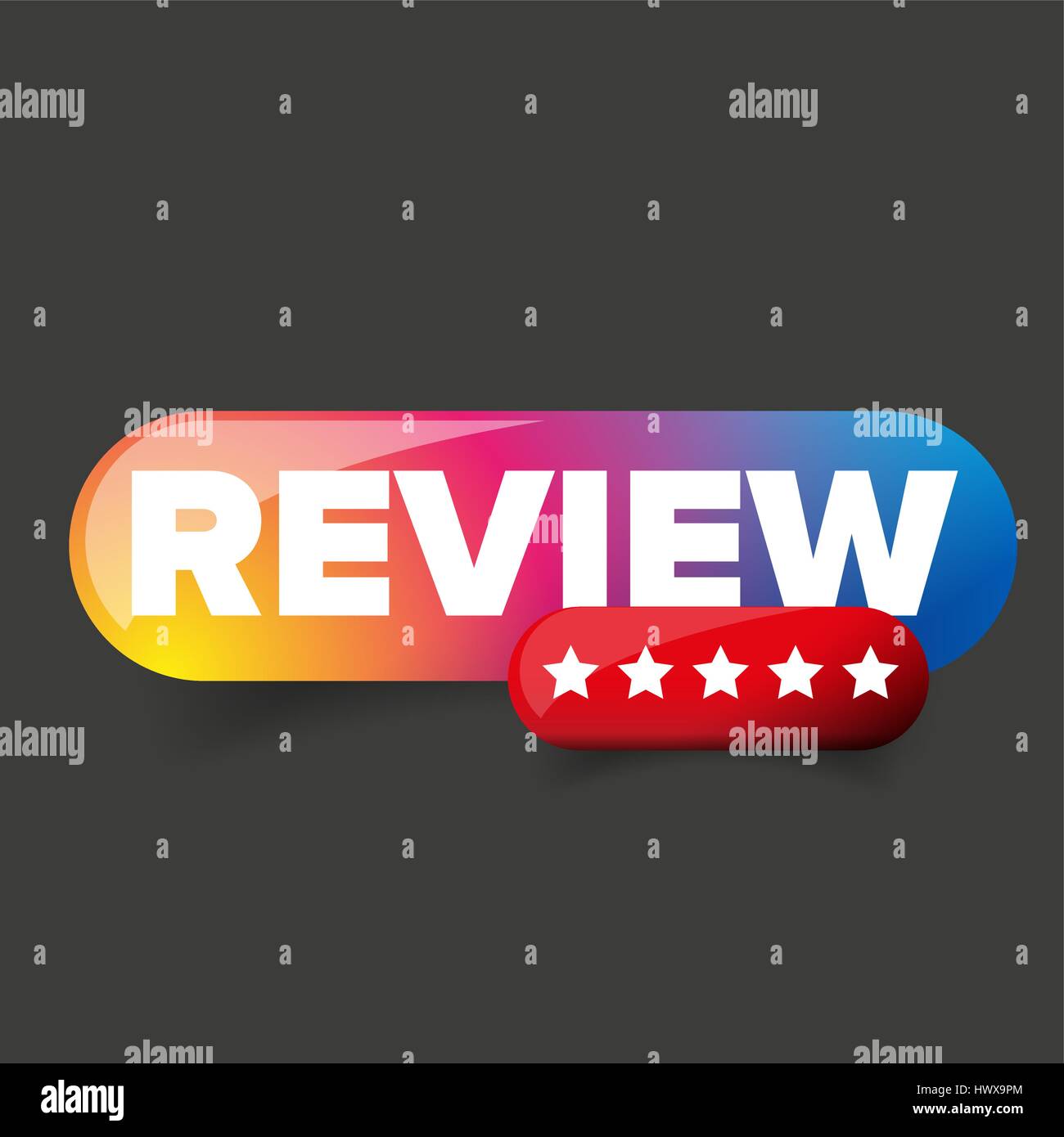 Review Star button Stock Vector Image & Art Alamy