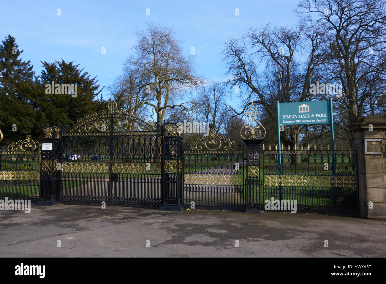 Gate at Himley Hall Staffordshire UK Stock Photo Alamy