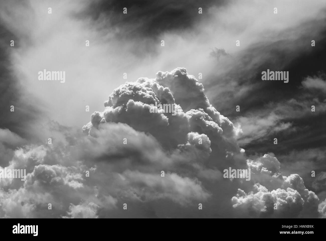 Cumulus clouds black and white hi-res stock photography and images - Alamy