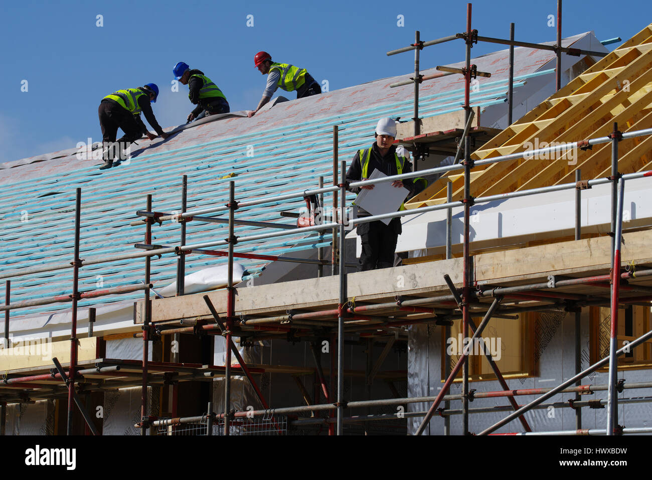New Housing Build, Holyhead Wales Stock Photo Alamy